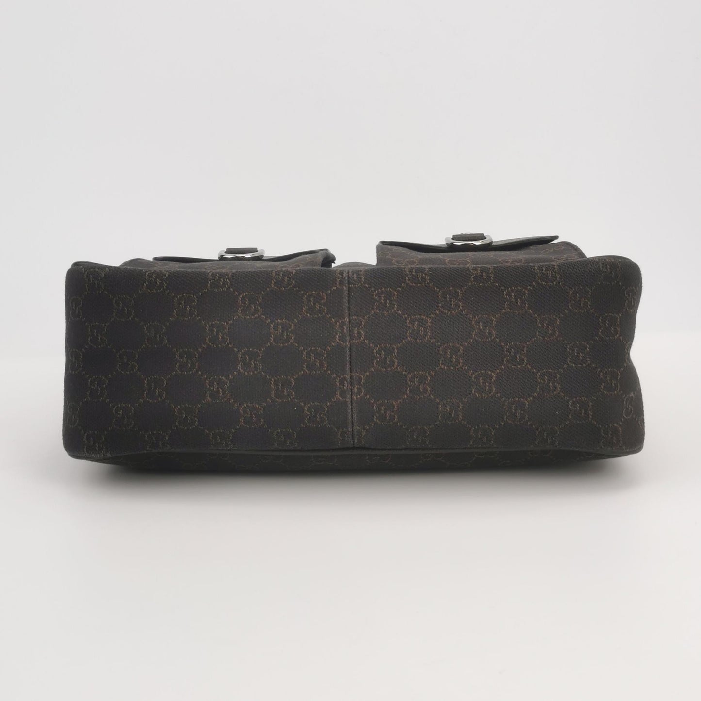 Gucci - GG Canvas Shoulder Bag - GG Monogram Canvas with Leather Trim - Brown - (medium)