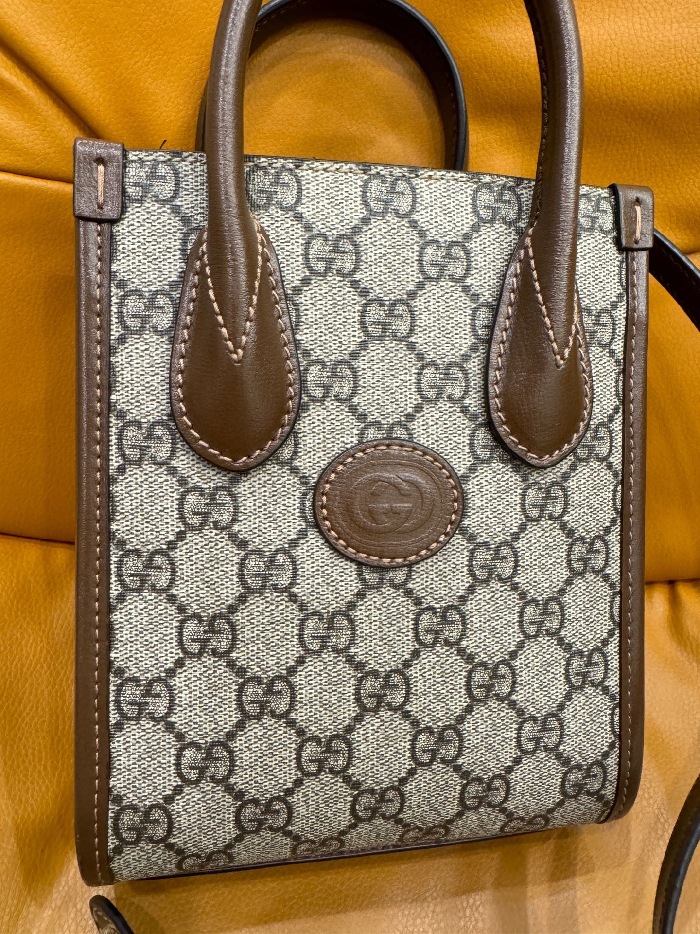 Gucci - Ophidia Mini Tote Bag - GG Supreme coated canvas and leather - Brown - (mini)