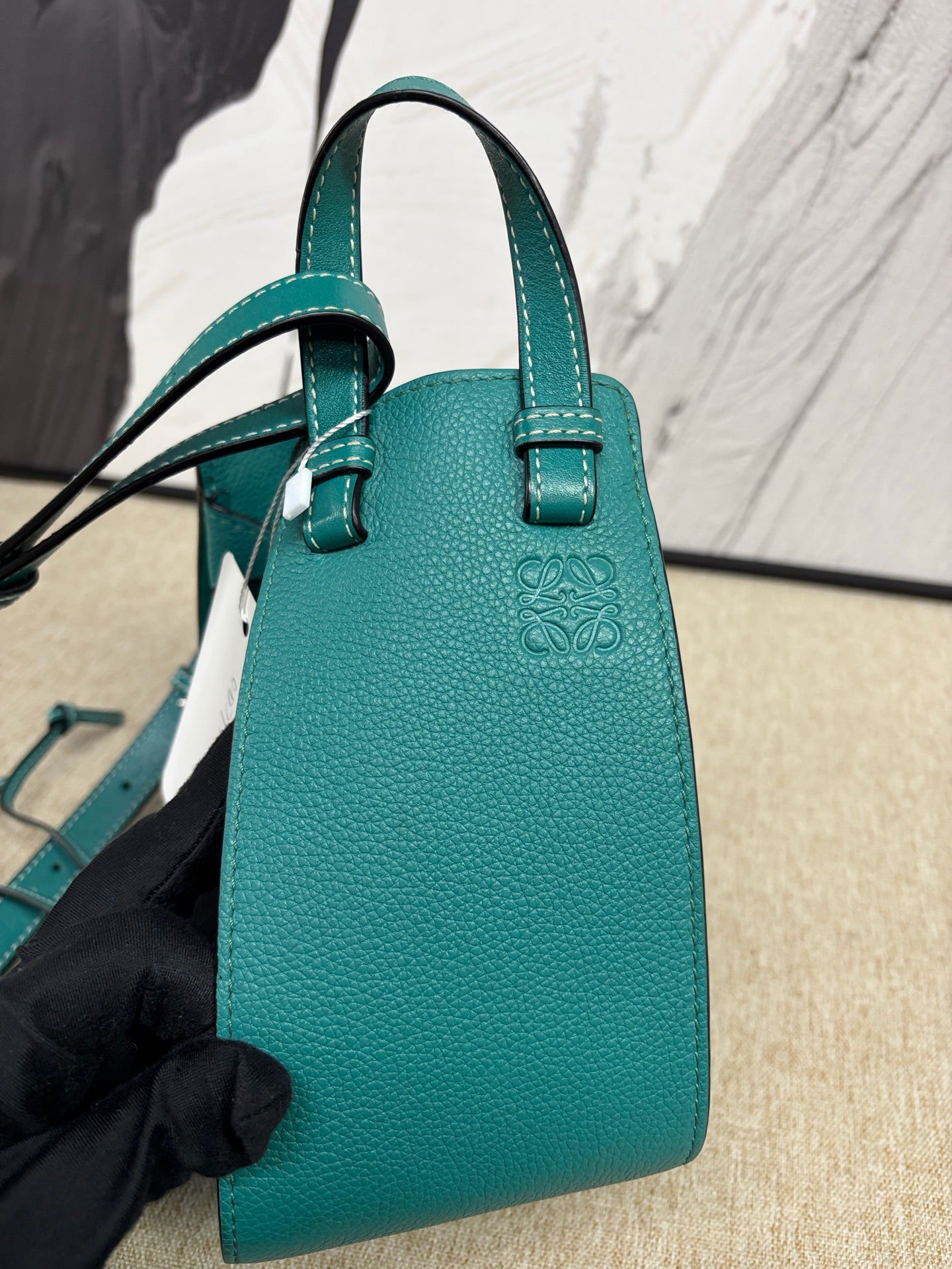 Loewe - Mini Hammock Bag - Grained calfskin leather - Green - (mini)
