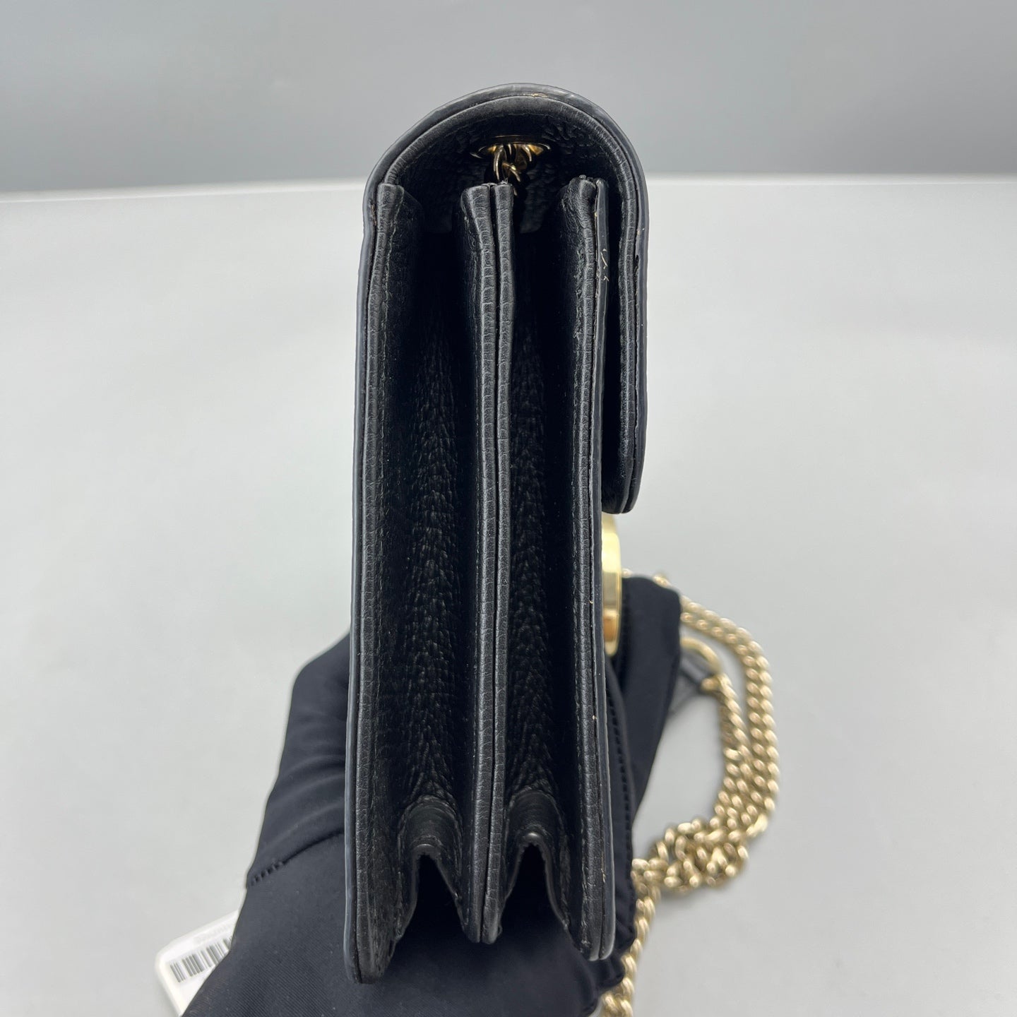 Gucci - Interlocking G Accordion Crossbody Bag - Grained leather - Black - (Small)