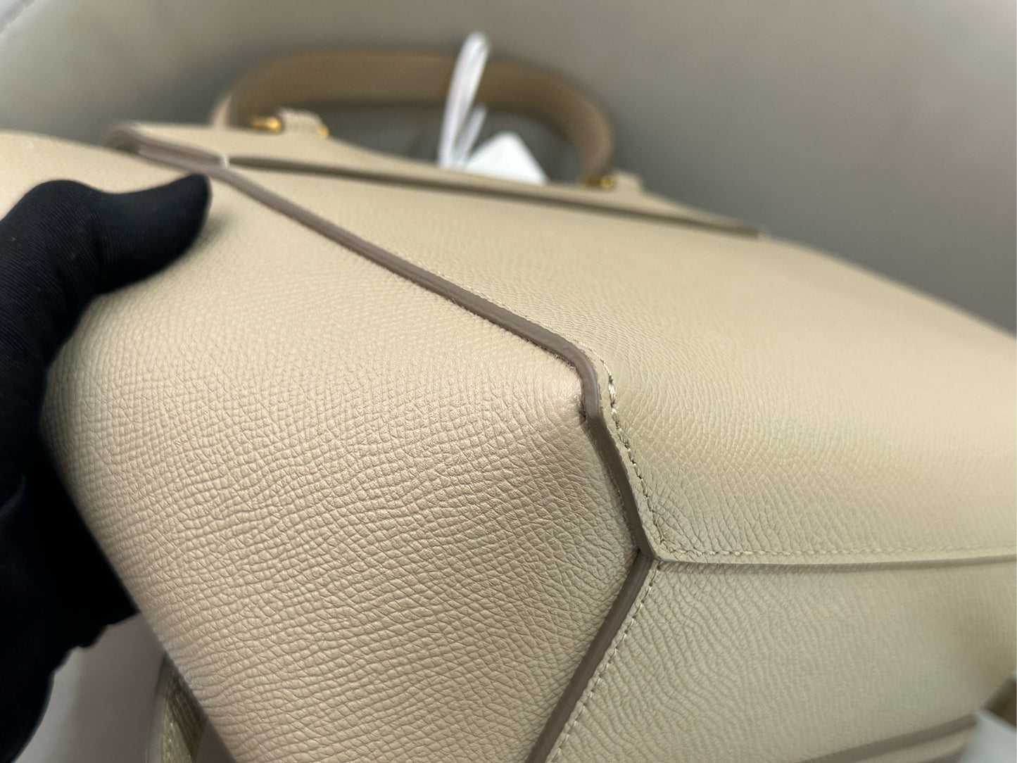 Celine - Belt Nano - Grained cowhide leather - Grey - (mini)