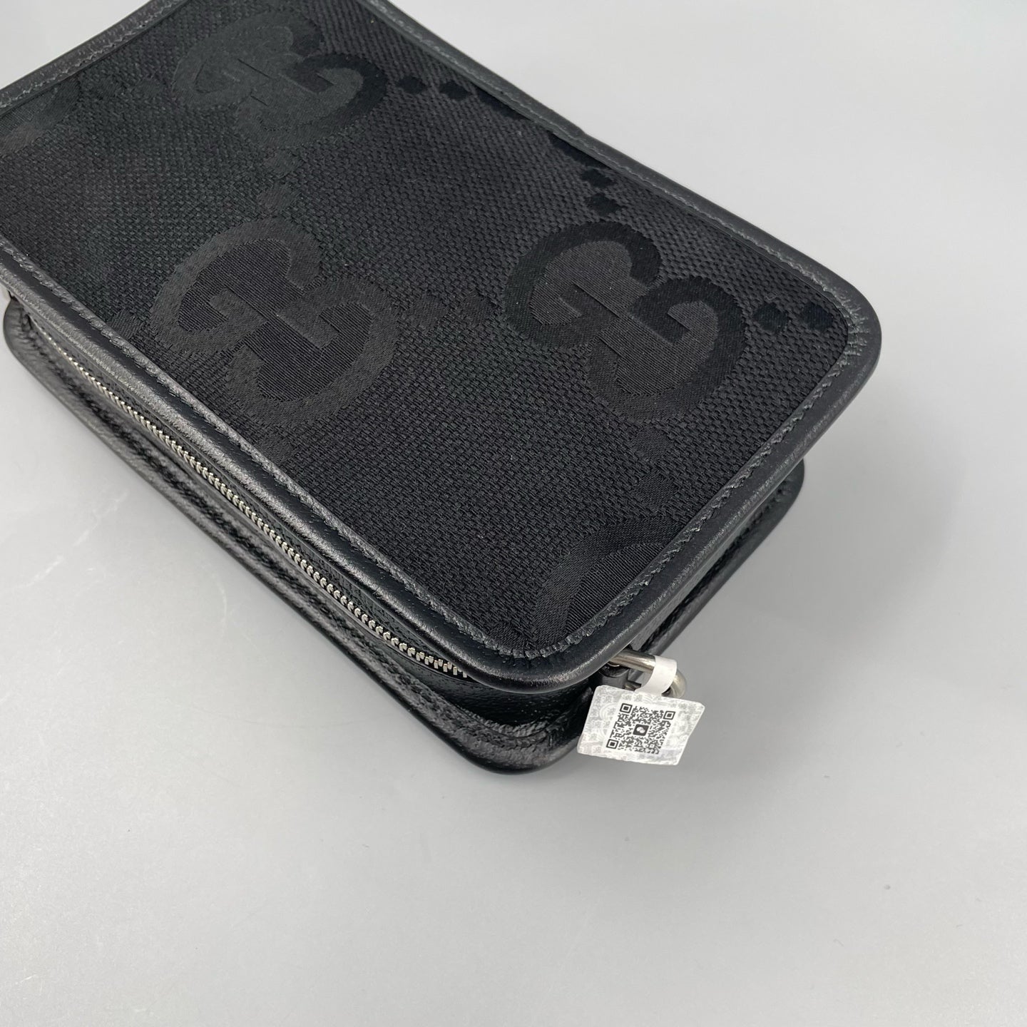 Gucci - Super Double G Mini Camera Bag - GG Supreme Canvas with Leather trim - Black - (mini)