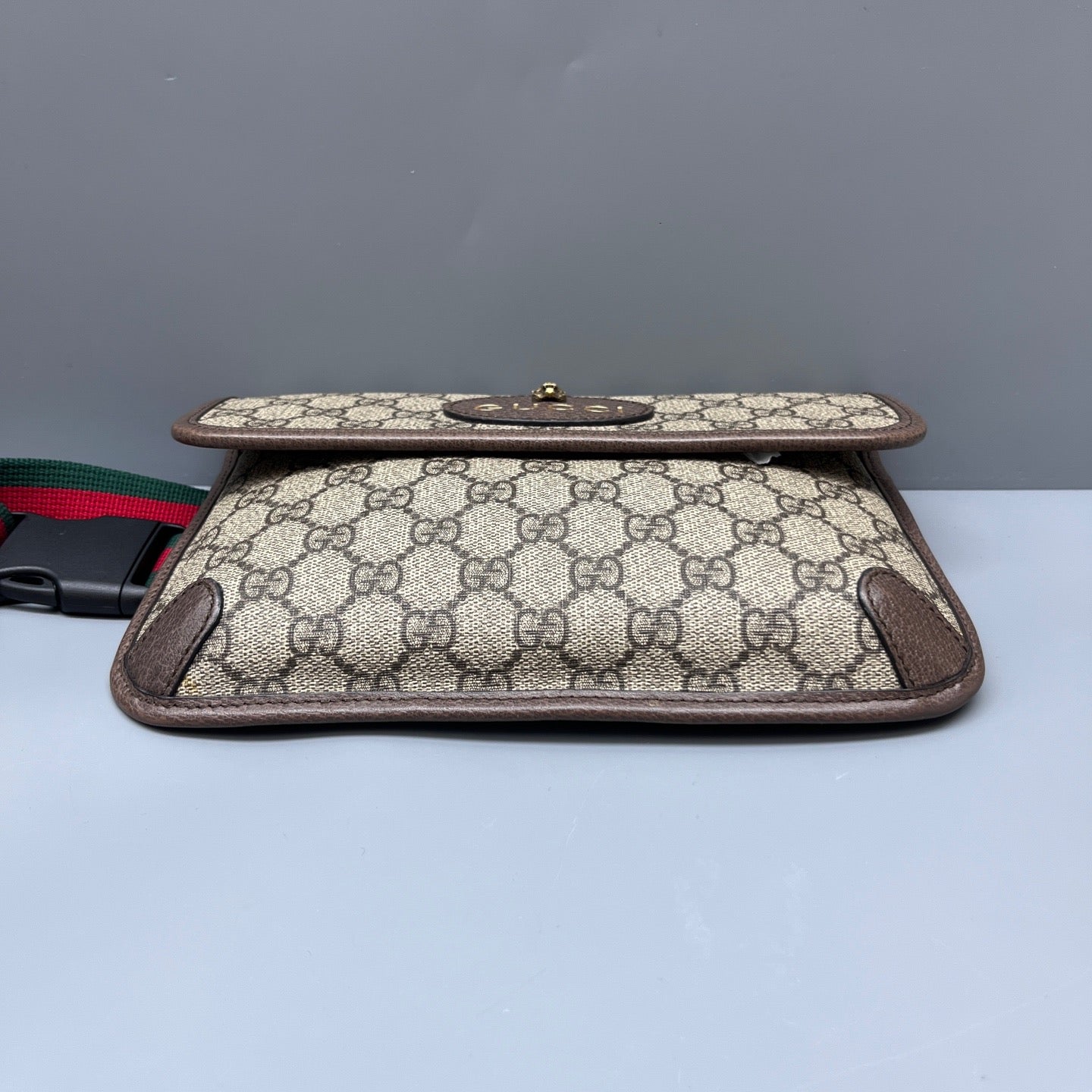 Gucci - Neo Vintage GG Supreme Tiger Head Belt Bag - GG Supreme canvas with leather trim and Web canvas strap - Brown - (Medium)