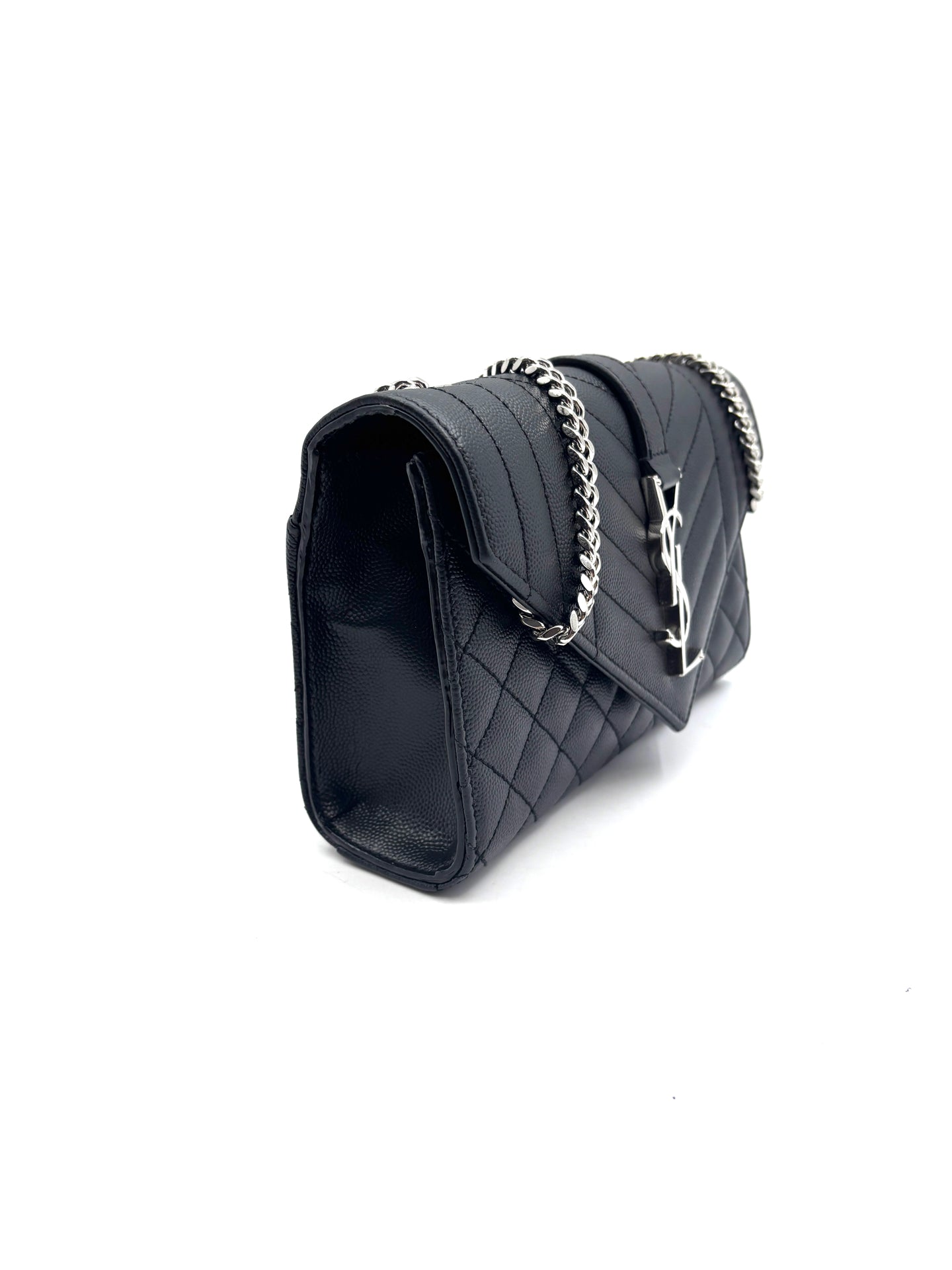 Saint Laurent - Envelope - Caviar cowhide leather - Black - (medium)