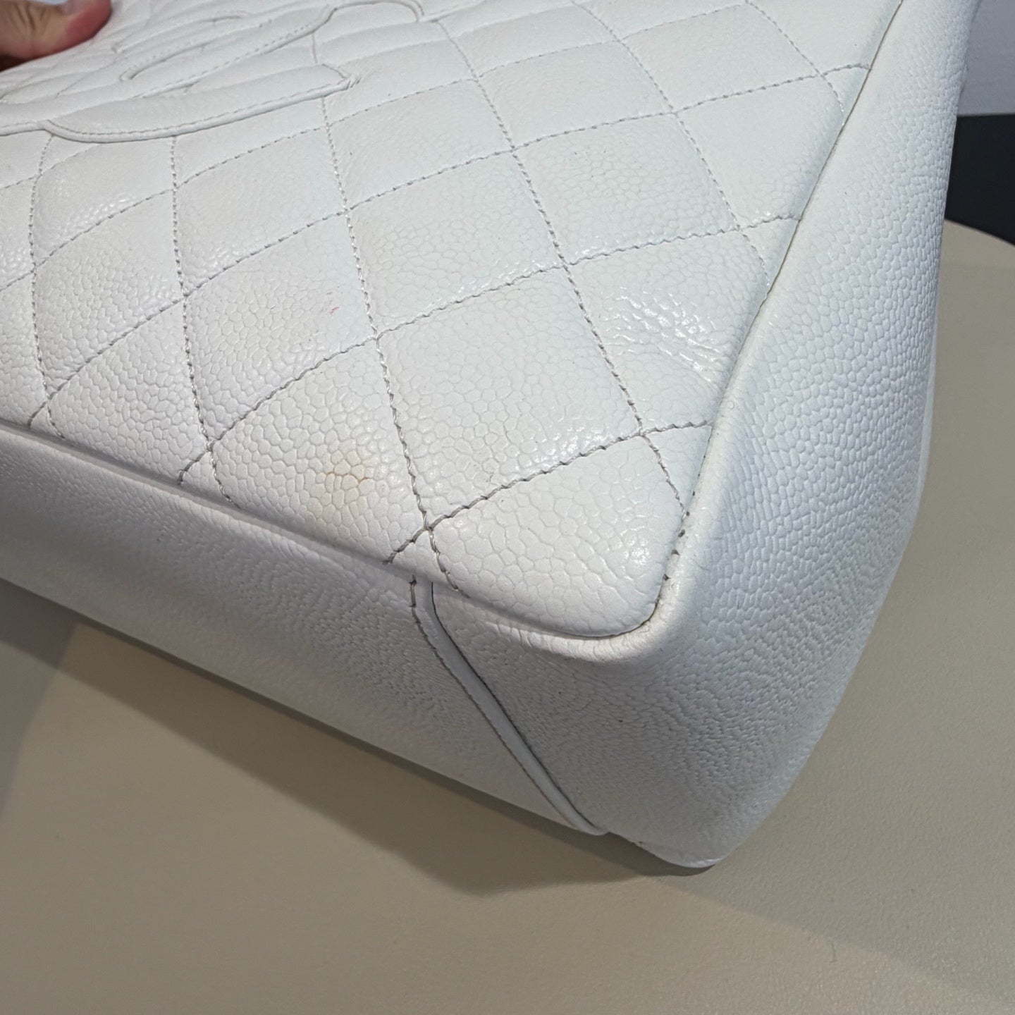 Chanel - Grand Shopping Tote (GST) - Caviar leather - White - (large)