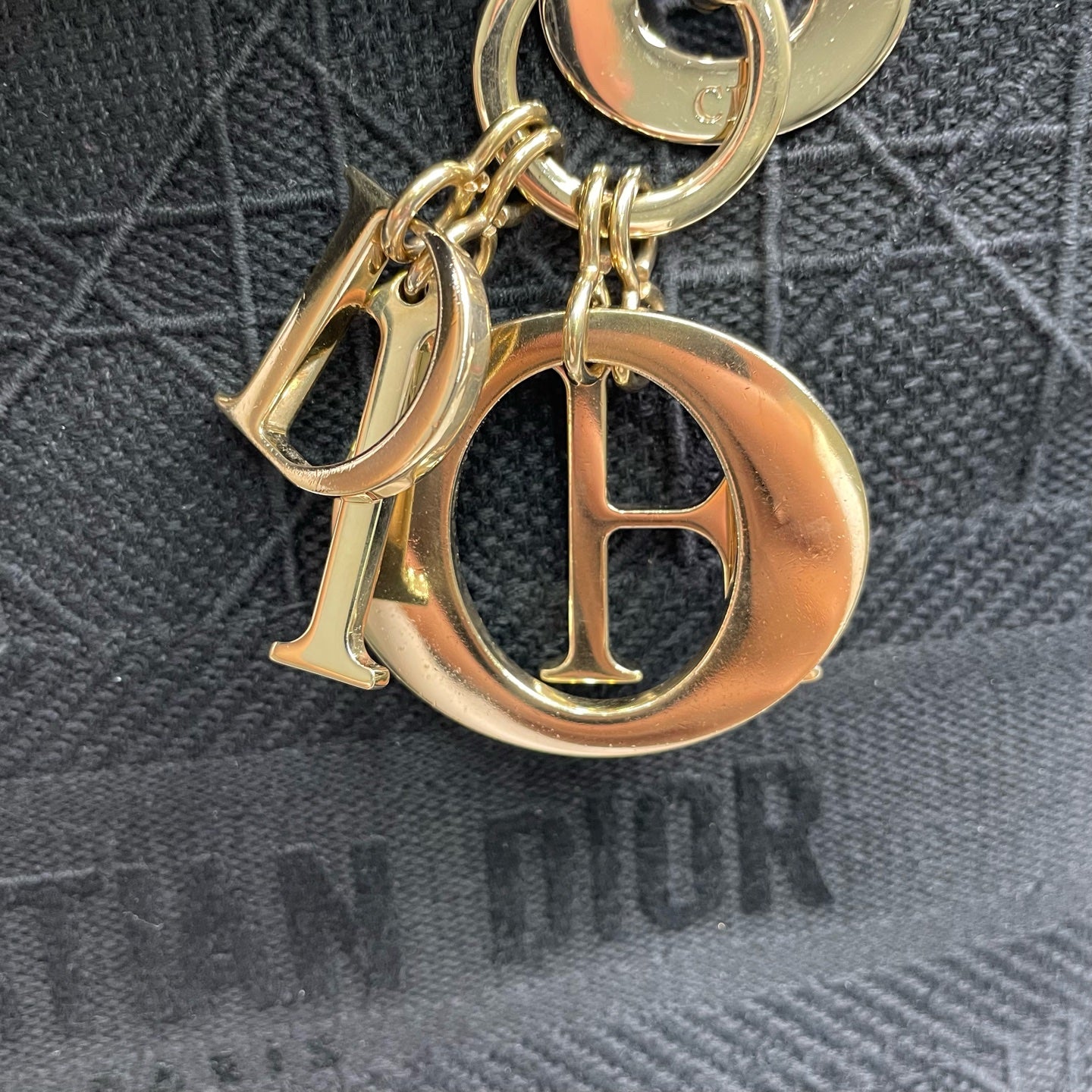 Dior - Lady Dior - Embroidered cloth - Black - (Small)