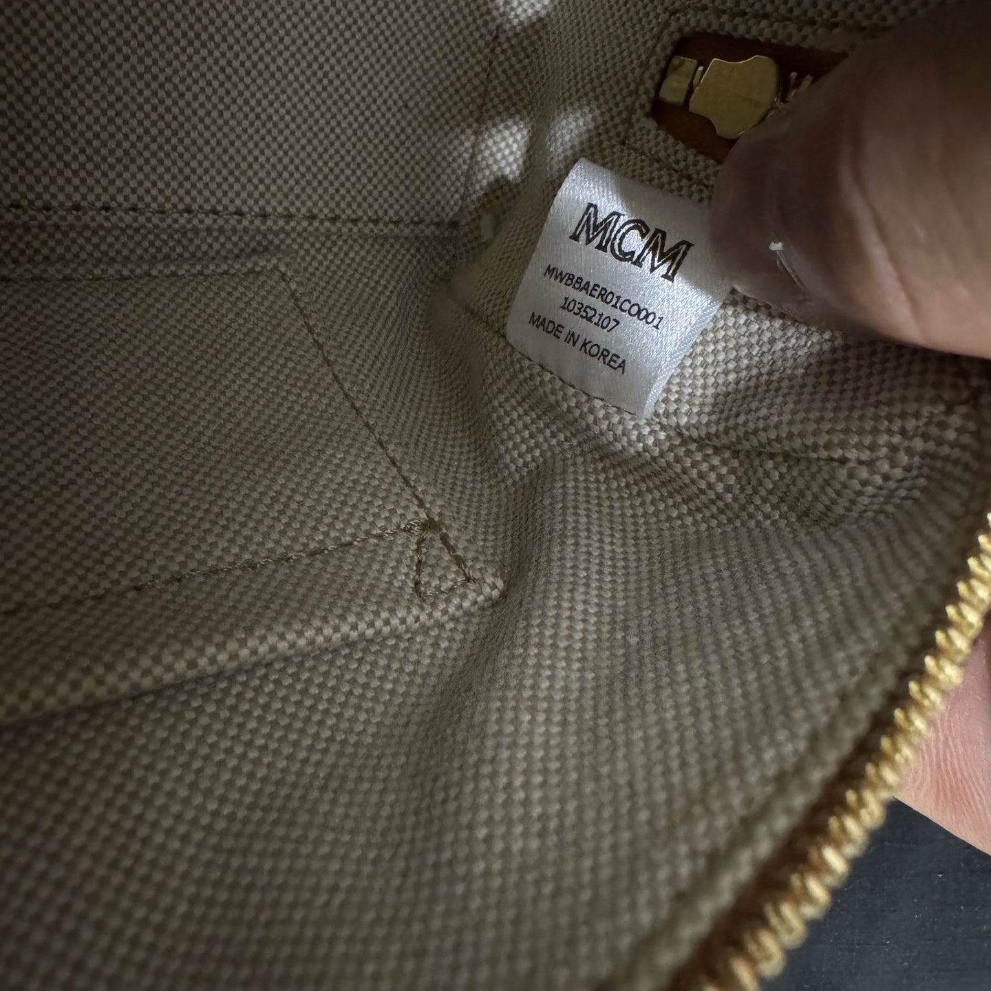 MCM - Boston Nano - Visetos coated canvas with leather trim - Cognac - (mini)