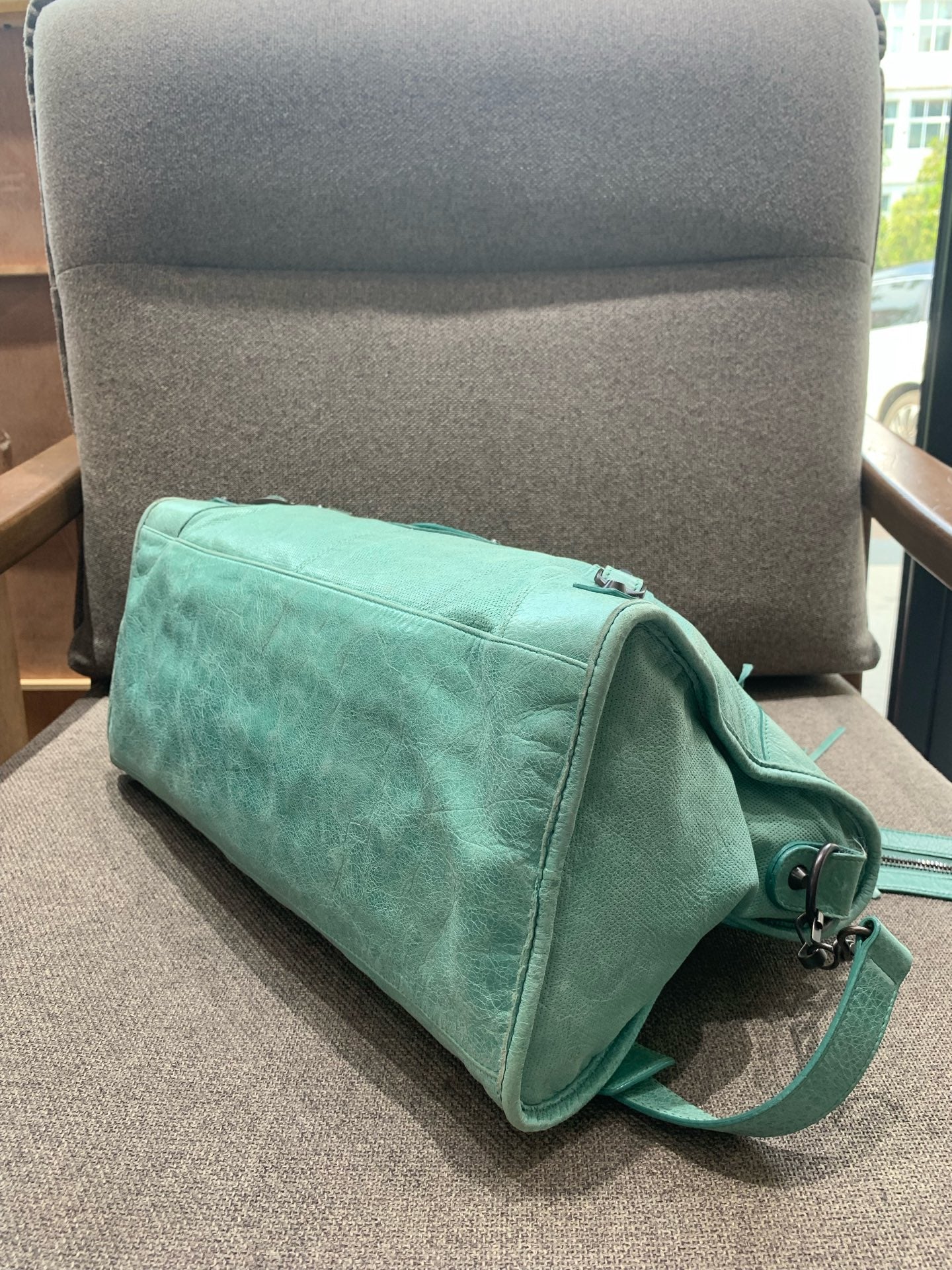 Balenciaga - Motorcycle Tube Bag - Leather - Green - (large)