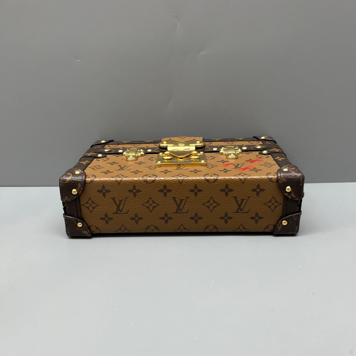 Louis Vuitton - Petite Malle - Monogram coated canvas with leather trim and interior - Brown and Caramel - (Mini)