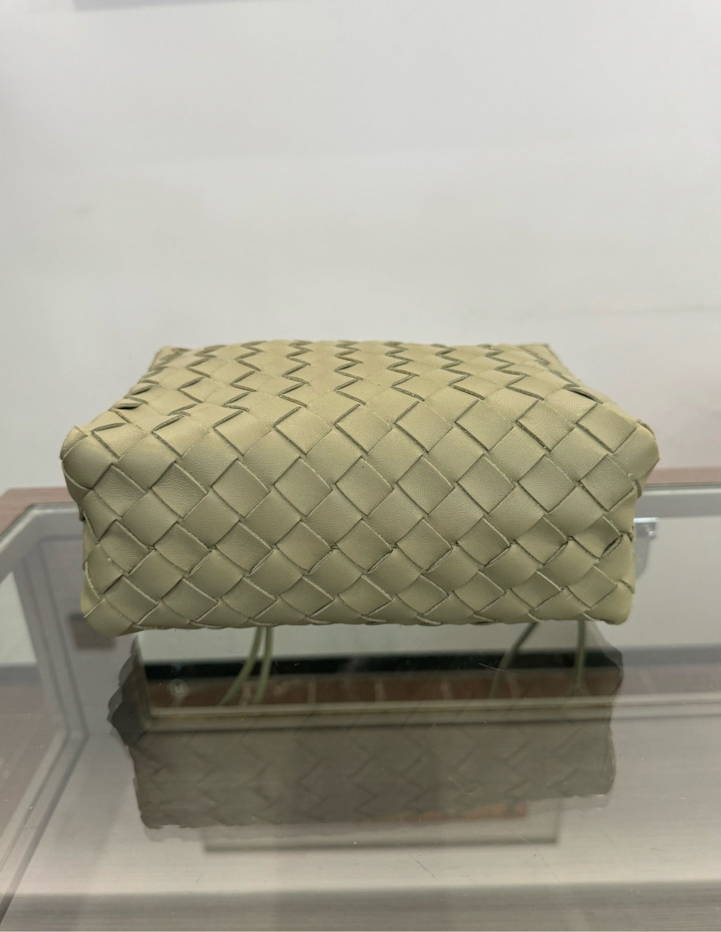 Bottega Veneta - Small Loop Camera Bag (Item 680255V1G112916) - Lambskin leather - Green - (small)