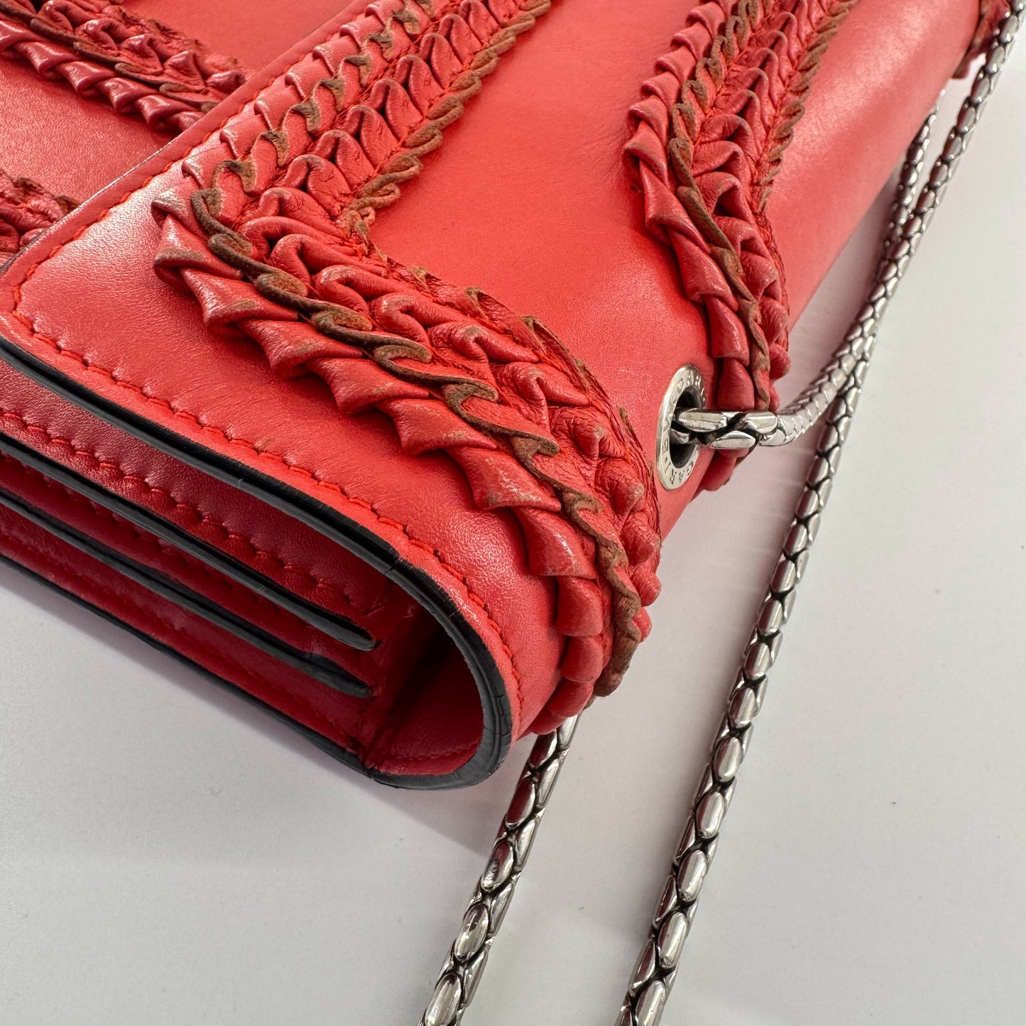 Bvlgari - Serpenti Forever Woven Chain Bag - Leather - Red - (medium)