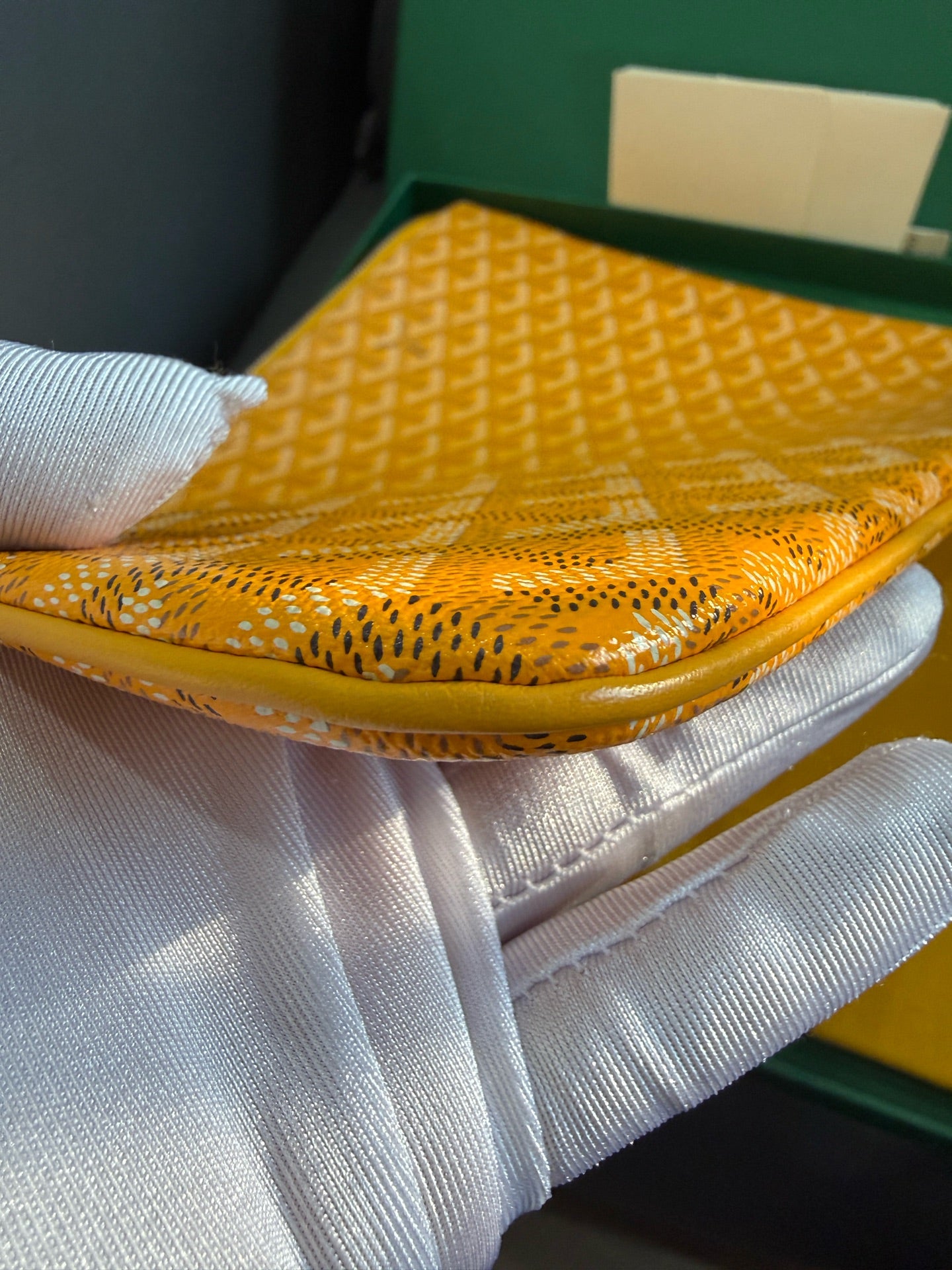Goyard - Senat Clutch Pouch - Goyardine canvas with leather trim - Yellow - (Large)
