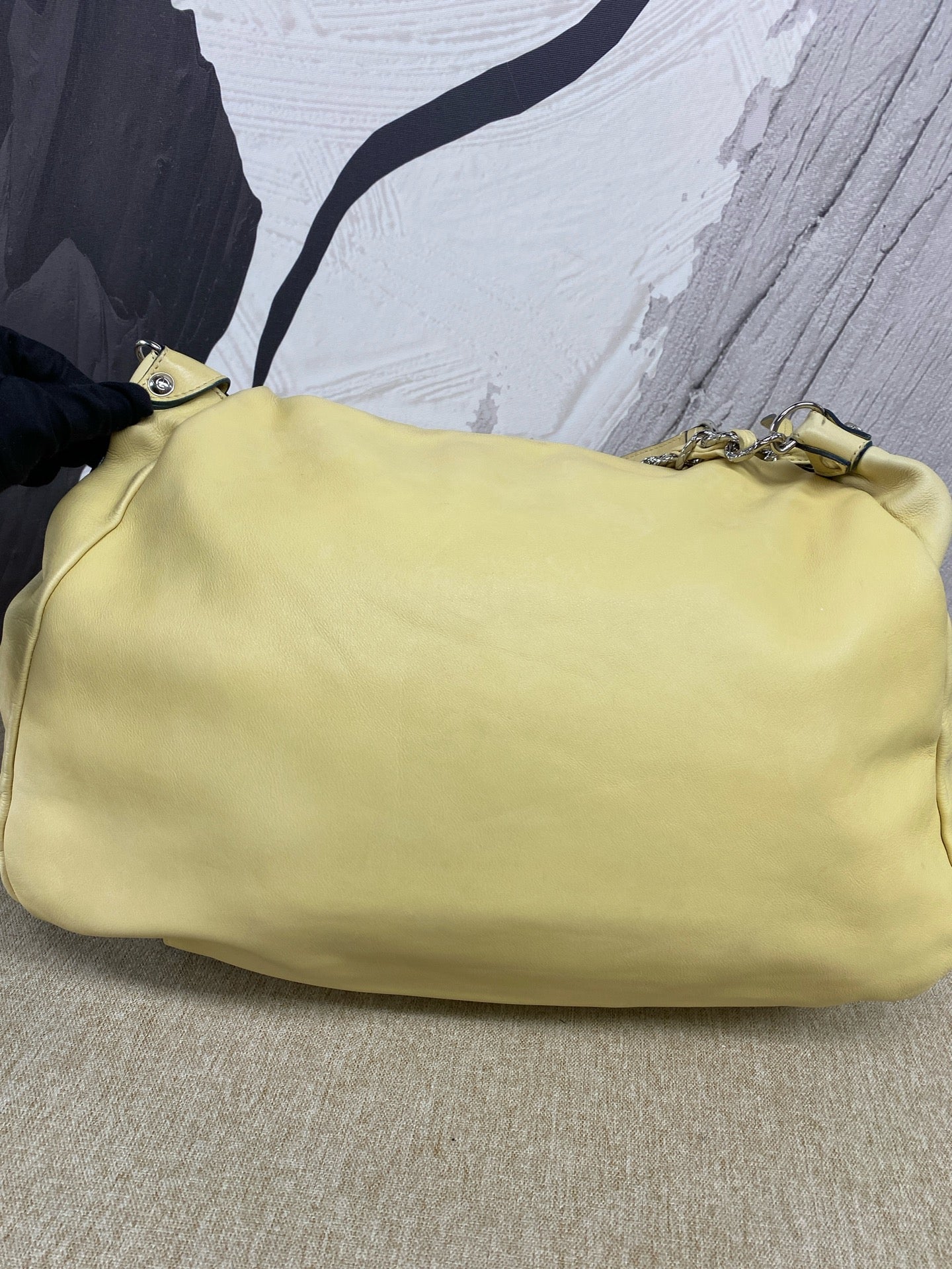 Chanel - Tote Bag CD8004 - Calfskin leather - Yellow - (large)
