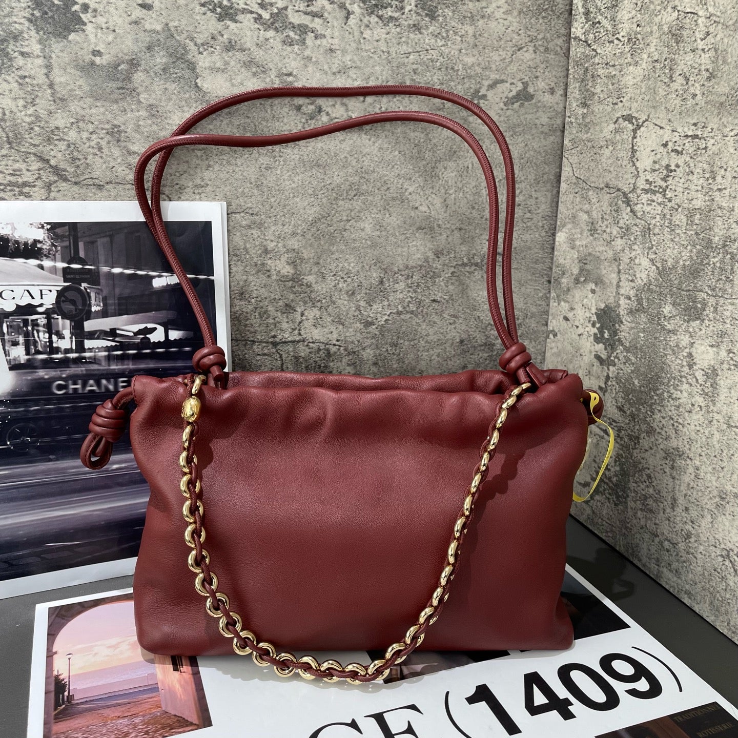 Loewe - Flamenco Purse - Leather - Burgundy - (Medium)