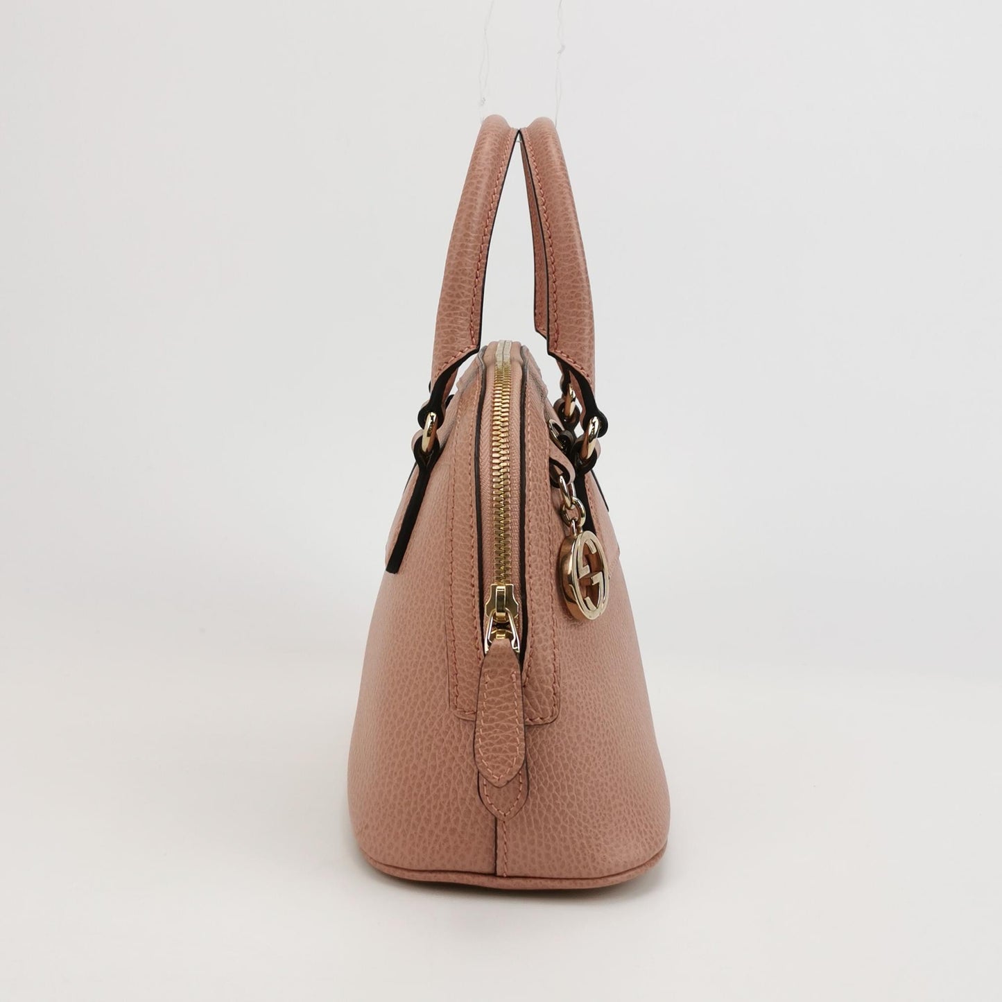 Gucci - Classic Shell Bag - Pebbled leather - Pink - (small)