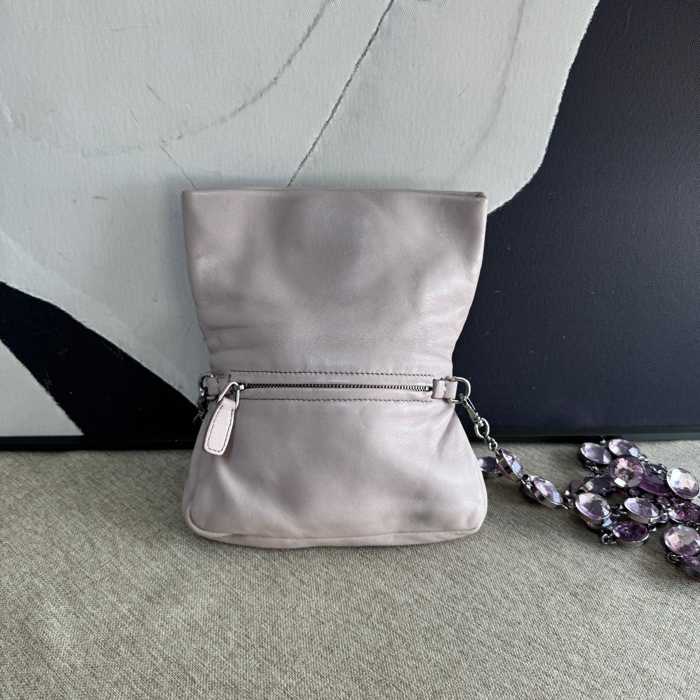 Miu Miu - Gemstone Chain Bag - Lambskin leather - Purple - (mini)