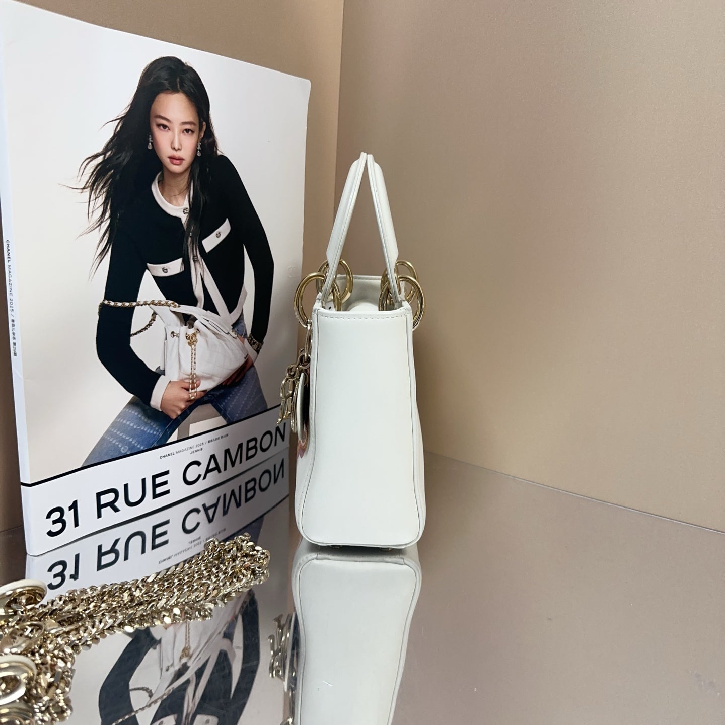 Dior - Lady Dior Mini (Amour Edition) - Leather - White - (mini)
