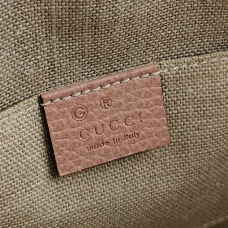 Gucci - Classic Shell Bag - Pebbled leather - Pink - (small)