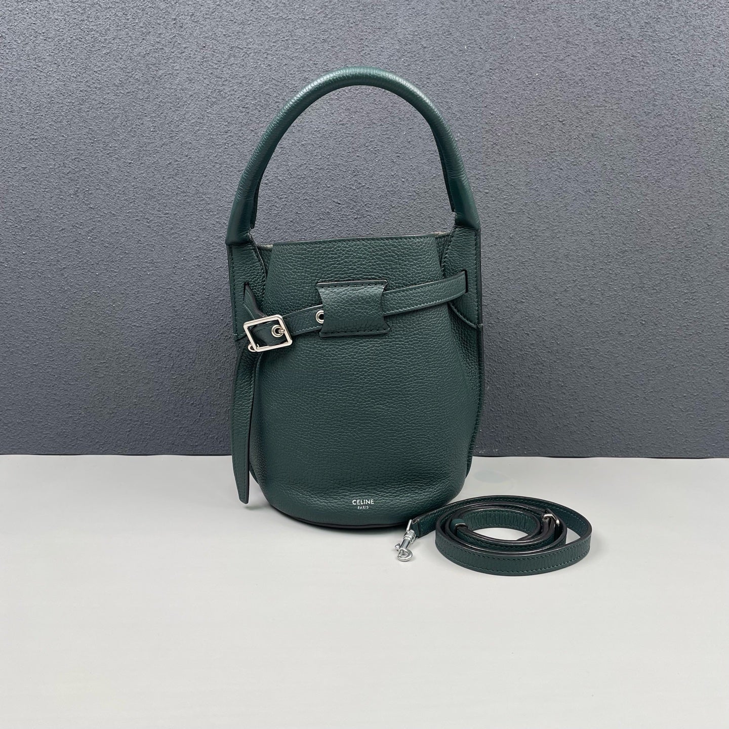 Celine - Big Bag Bucket Nano - Leather - Dark Green - (mini)