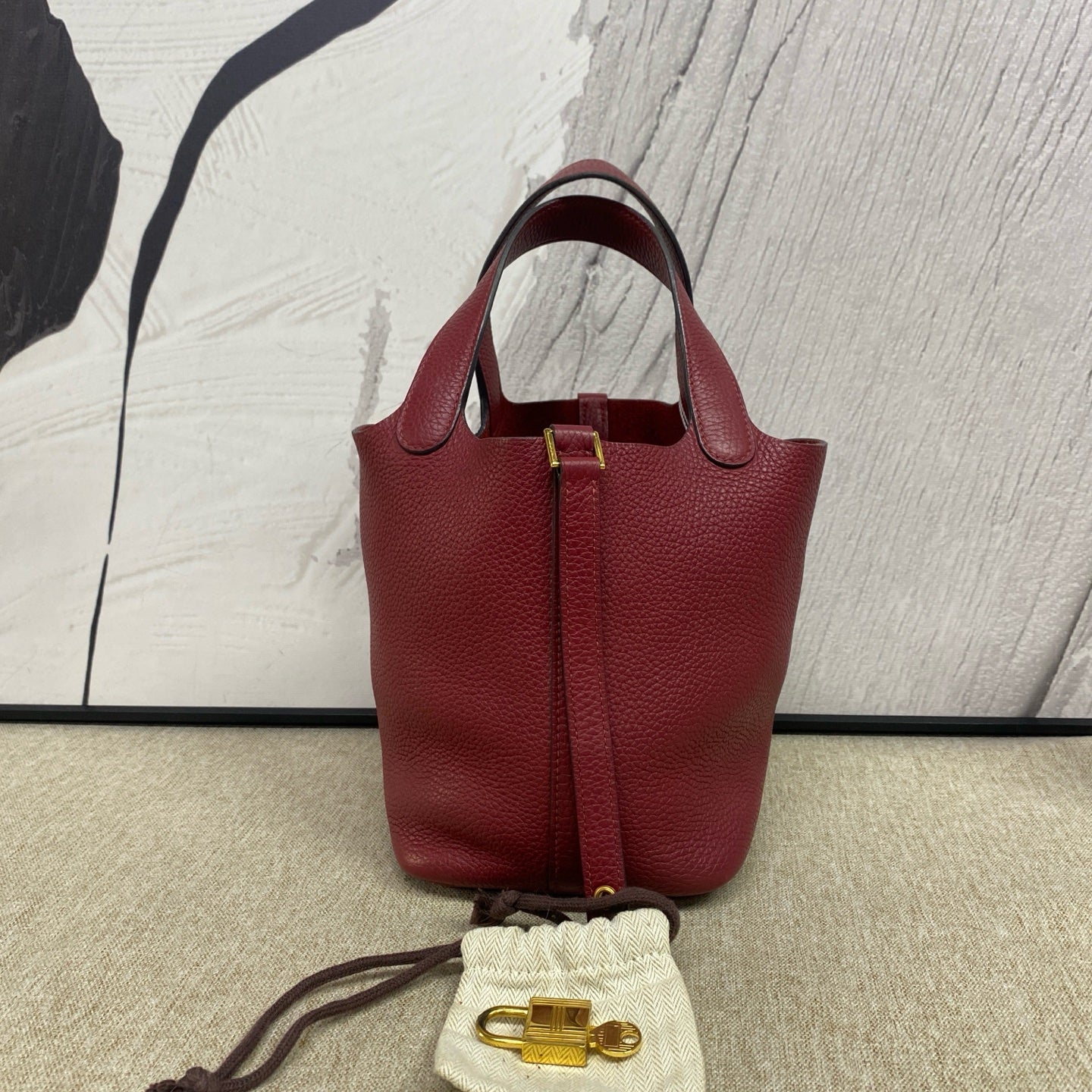 Hermès - Picotin Lock 18 - Taurillon Clemence leather - Red - (mini)