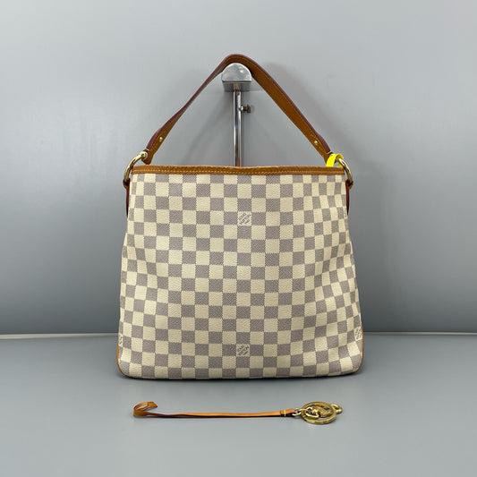 Louis Vuitton - Delightful MM - Damier Azur coated canvas with natural cowhide leather trim - White - (medium)