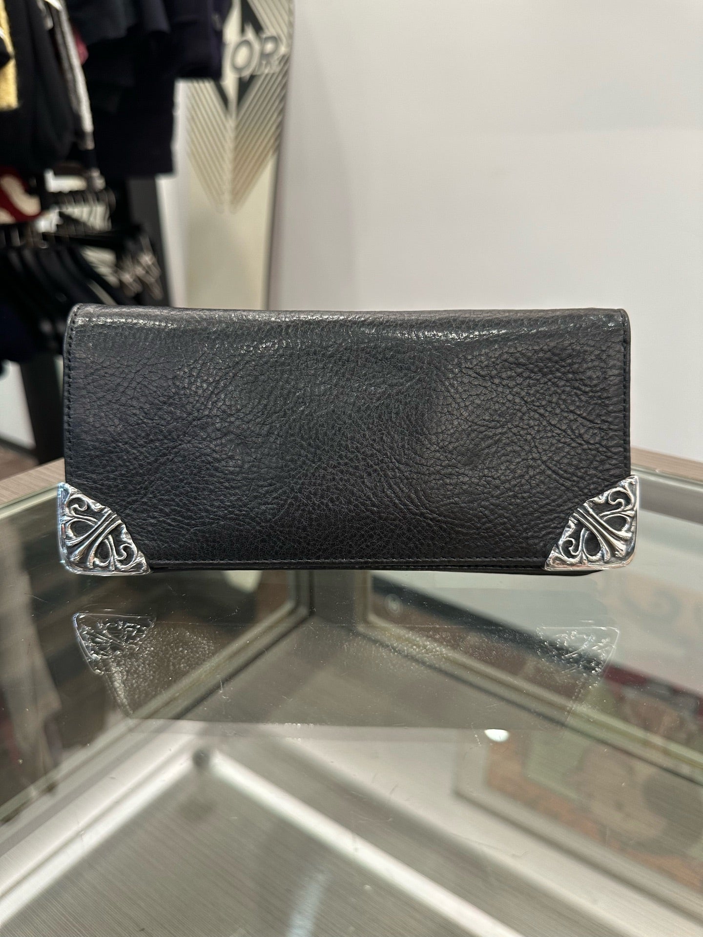 Chrome Hearts - Four-Corner Cross Silver Decoration Long Flap Wallet - Leather - Black - (large)