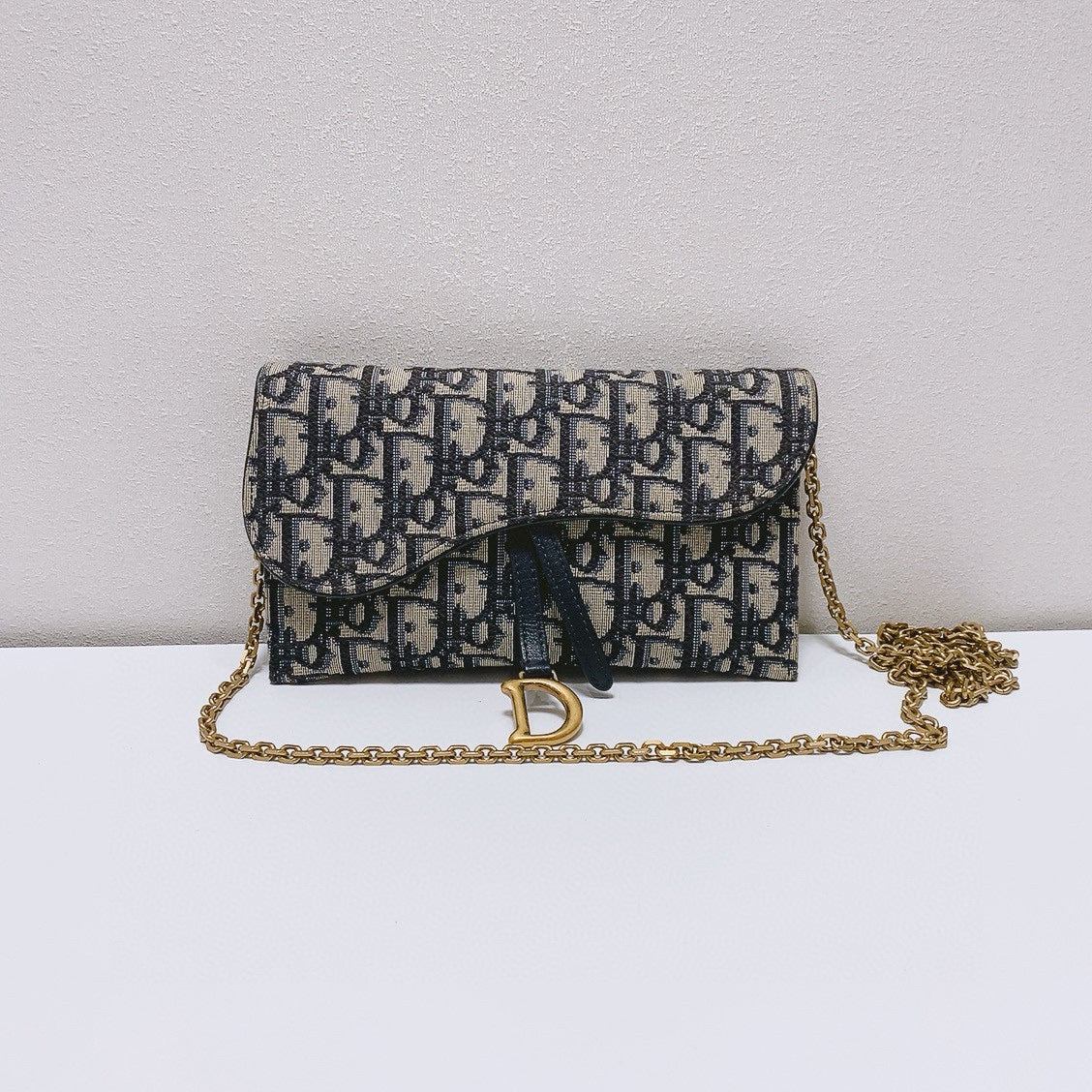Dior - Oblique Embroidery Wallet On Chain Two-in-One - Embroidered jacquard canvas with leather trim - Multicolour - (mini)