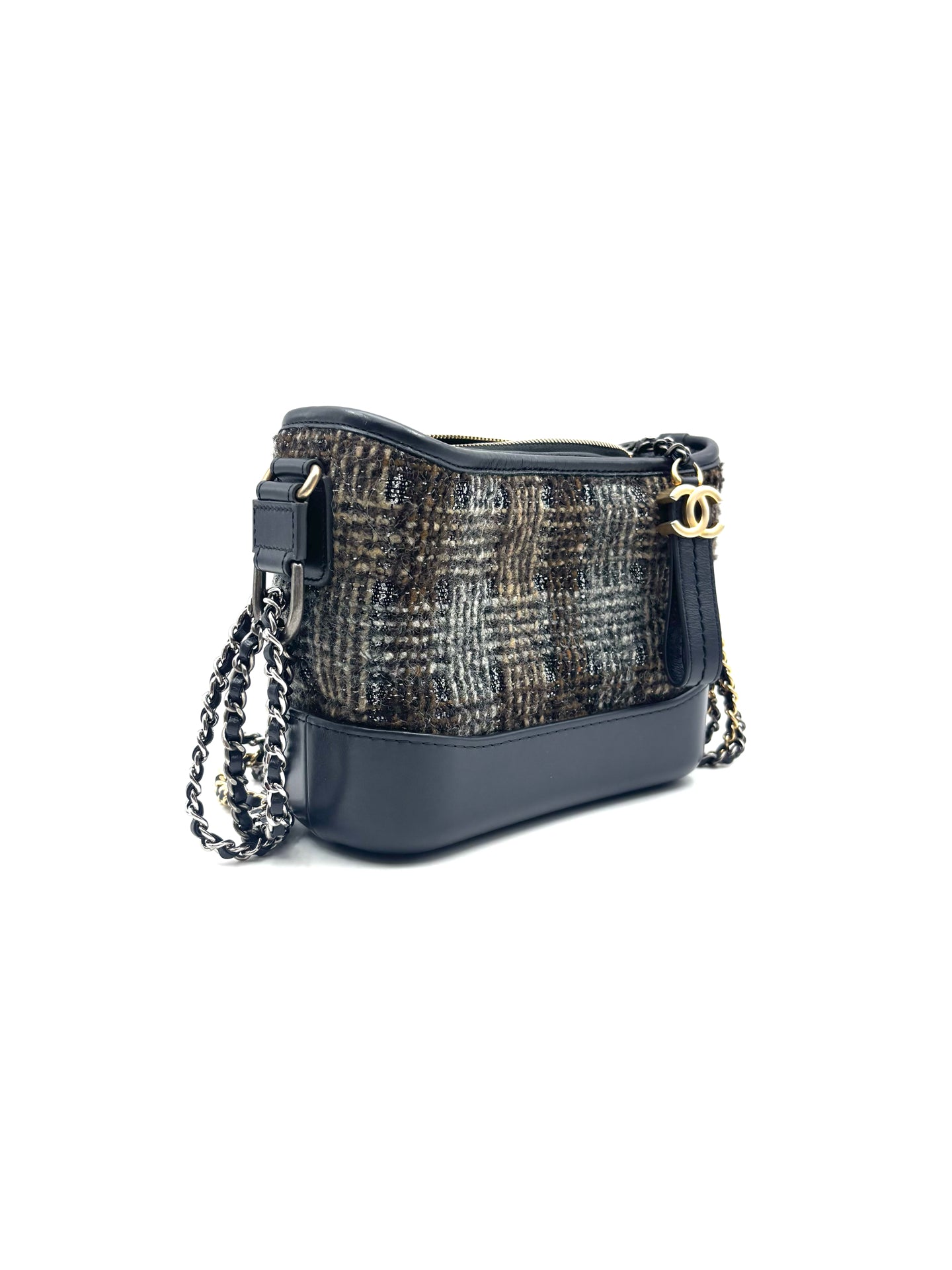 Chanel - Gabrielle Hobo Bag - Tweed and Leather - Multicolour - (Small)