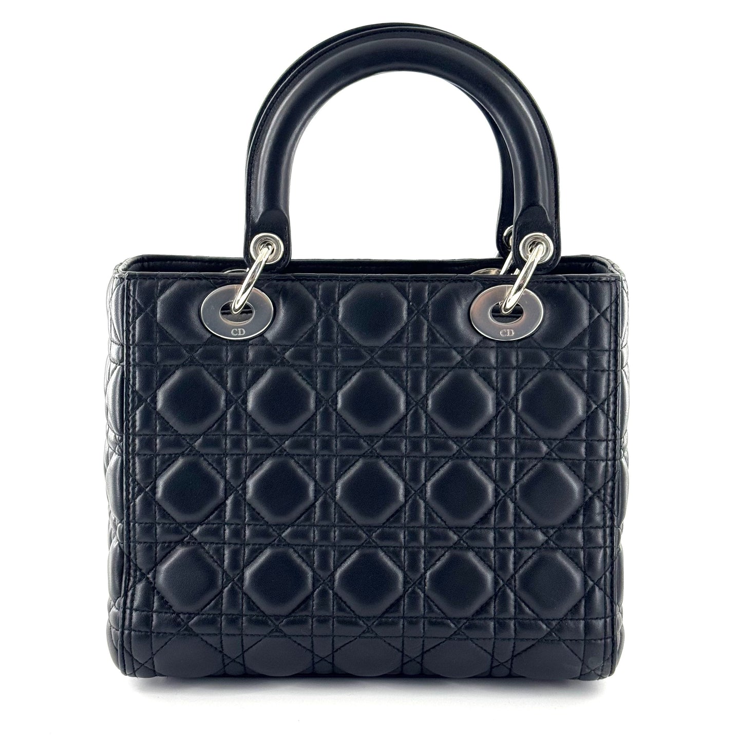 Dior - Lady Dior (Medium) - Lambskin leather - Black - (Medium)