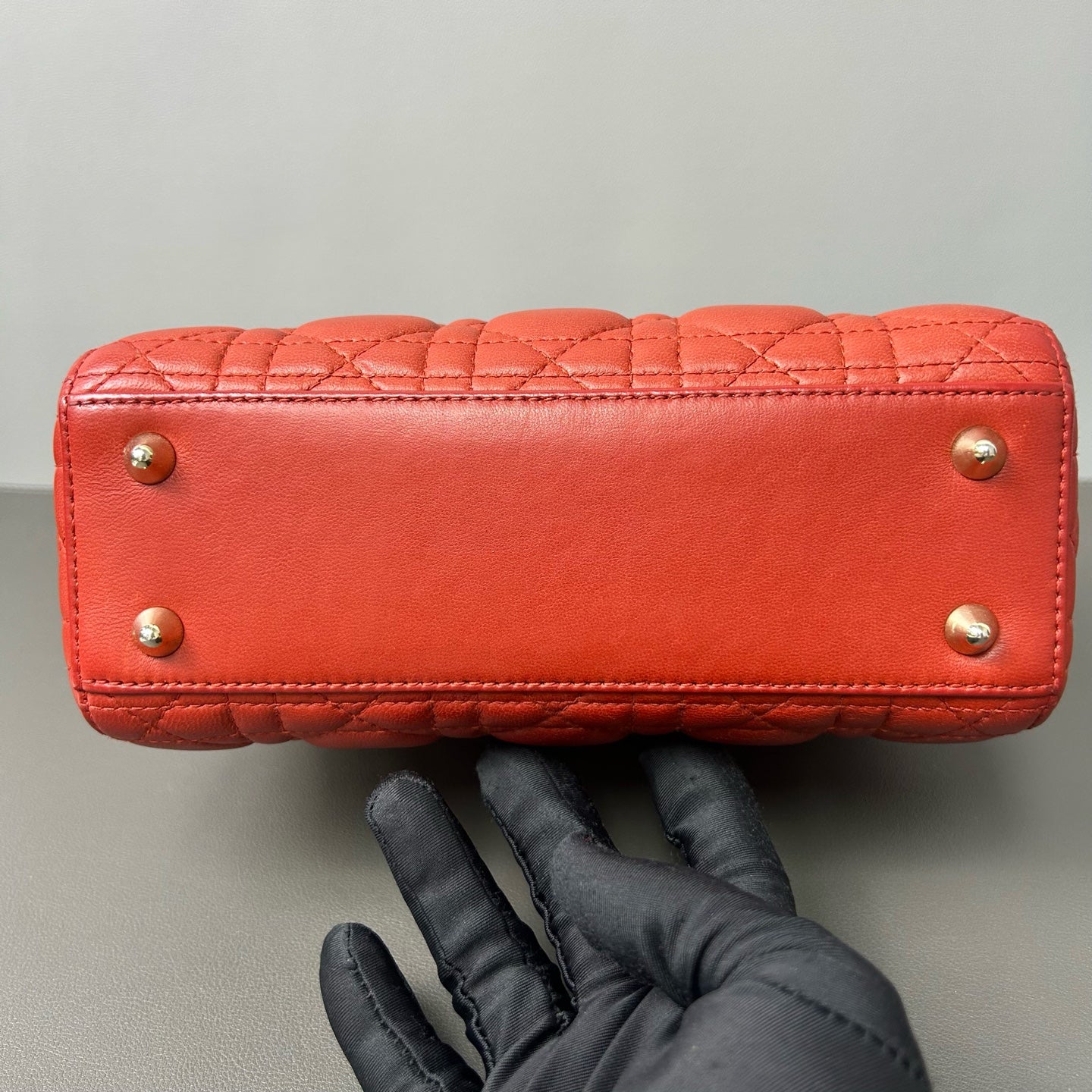 Dior - Lady Dior - Lambskin leather - Red - (small)