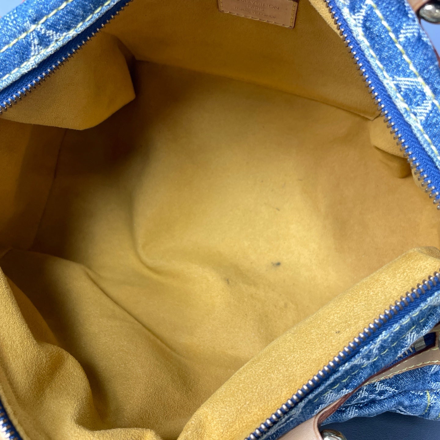 Louis Vuitton - Monogram Denim Boston Bag - Denim and Vachetta Leather - Blue - (medium)