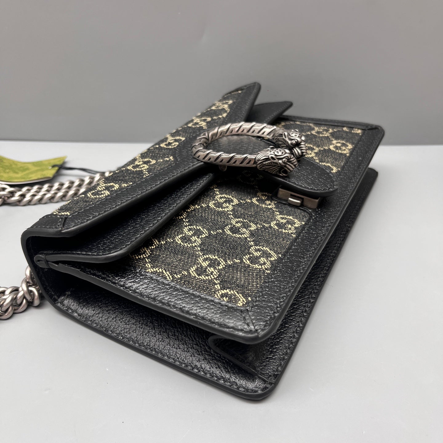 Gucci - Dionysus Shoulder Bag - Denim and Leather - Dark Blue with Gold Monogram - (Medium)