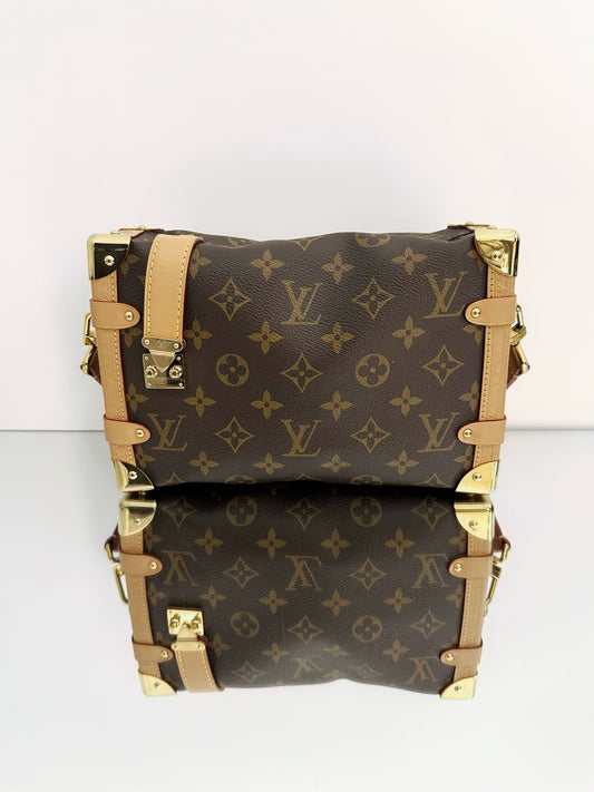 Louis Vuitton - Side Trunk - Monogram coated canvas with natural Vachetta leather trim - Brown - (medium)