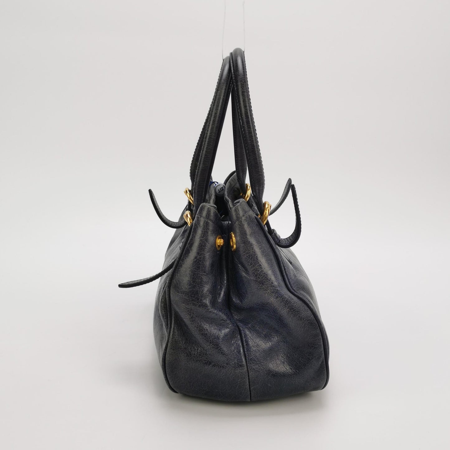 Miu Miu - Vitello Lux Bow Satchel - Cowhide leather - Navy - (Medium)