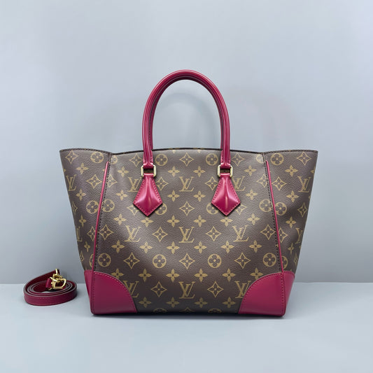Louis Vuitton - Phenix PM - Monogram coated canvas with fuchsia leather trim - Brown and Fuchsia - (medium)