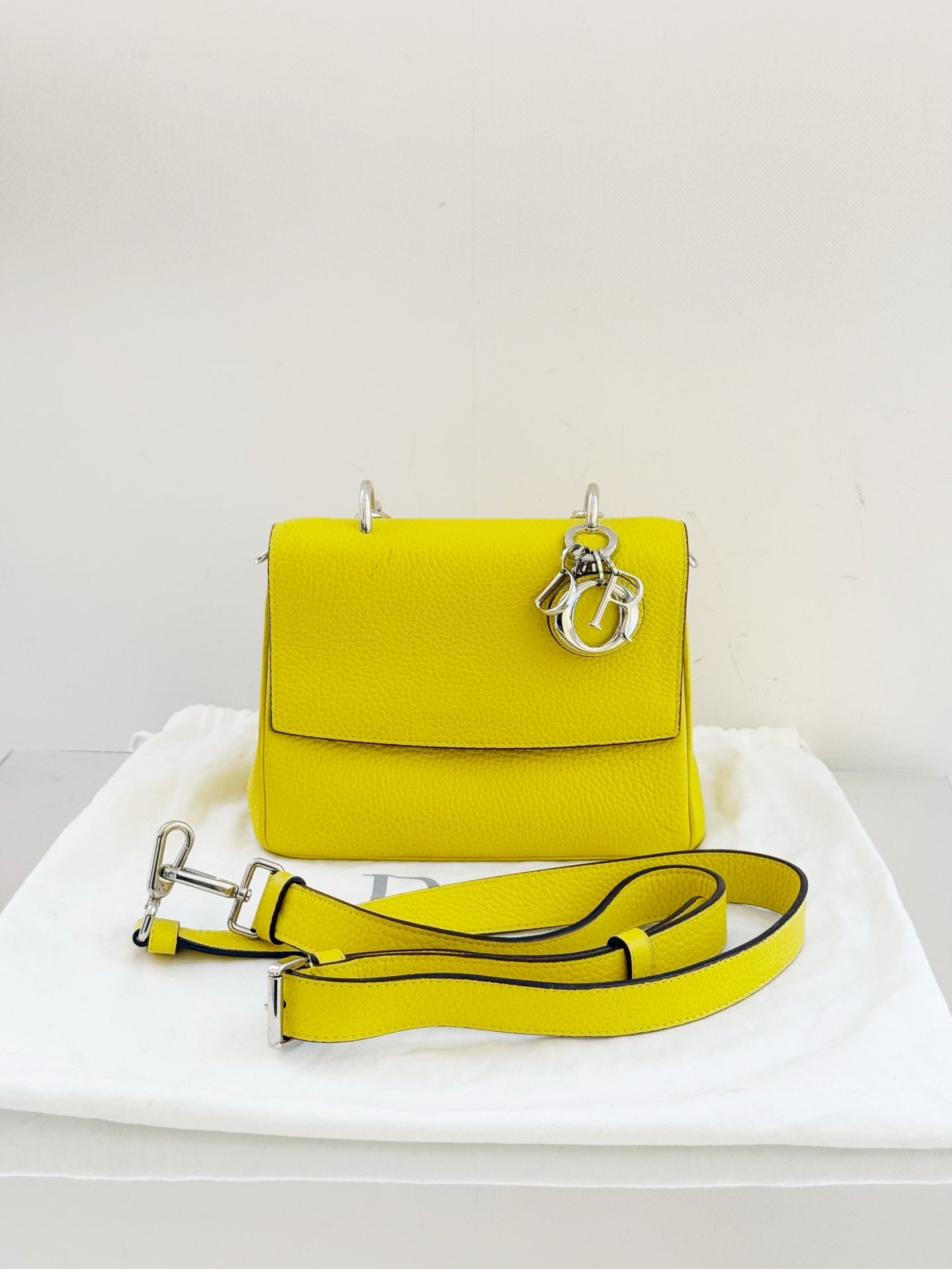 Dior - Be Dior - Pebble-grain calfskin leather - Yellow - (mini)