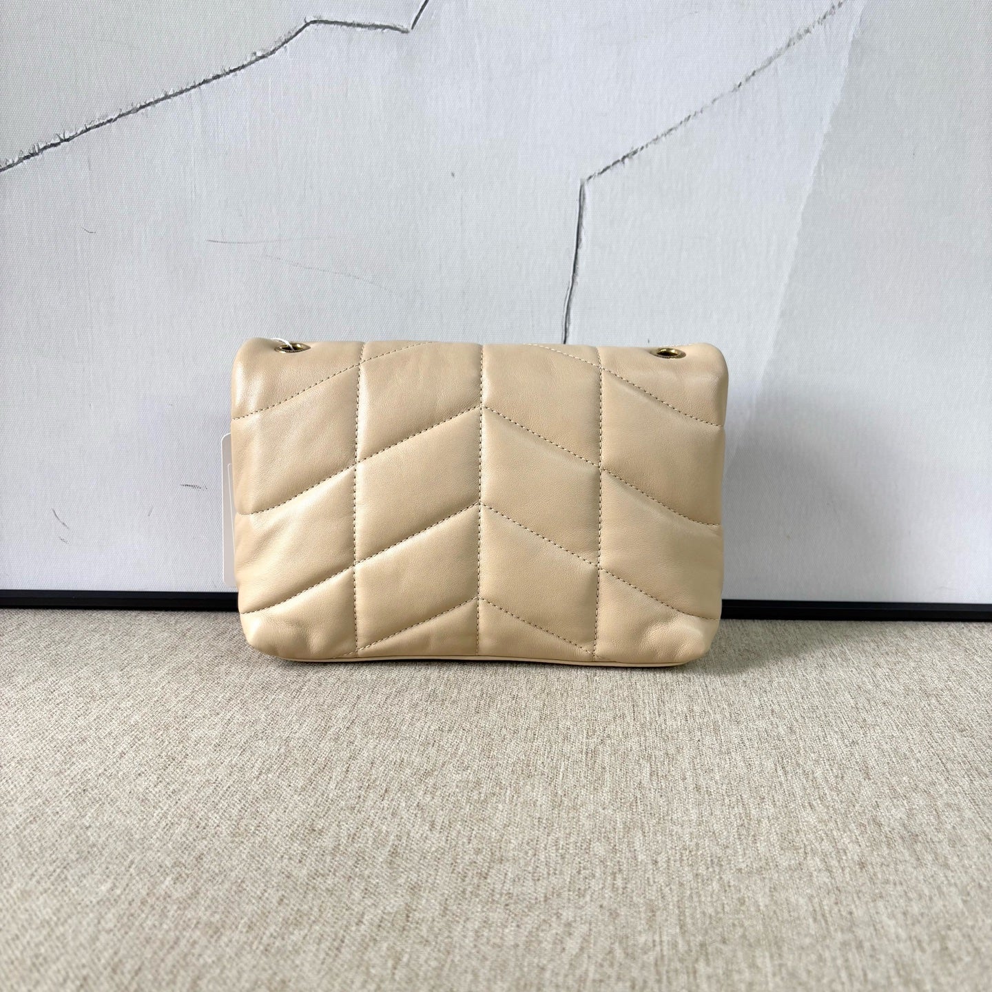 Saint Laurent - LouLou Puffer - Lambskin leather - Beige with Gold-Tone Hardware - (Small)