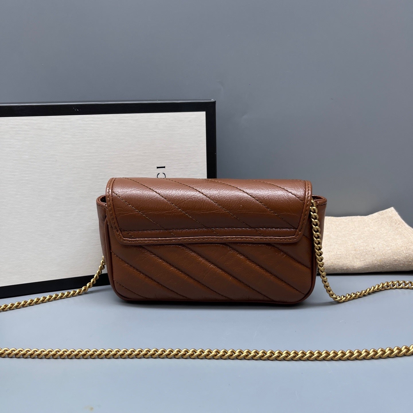 Gucci - GG Marmont Mini - Leather - Brown - (mini)