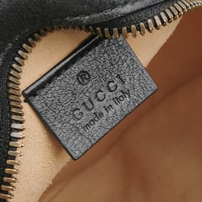 Gucci - GG Marmont Round Mini Bag - Leather - Black - (mini)