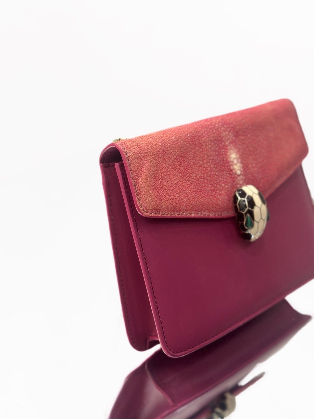 Bvlgari - Serpenti Forever Chain Bag - Exotic leathers - Stingray and Leather - Pink - (small)