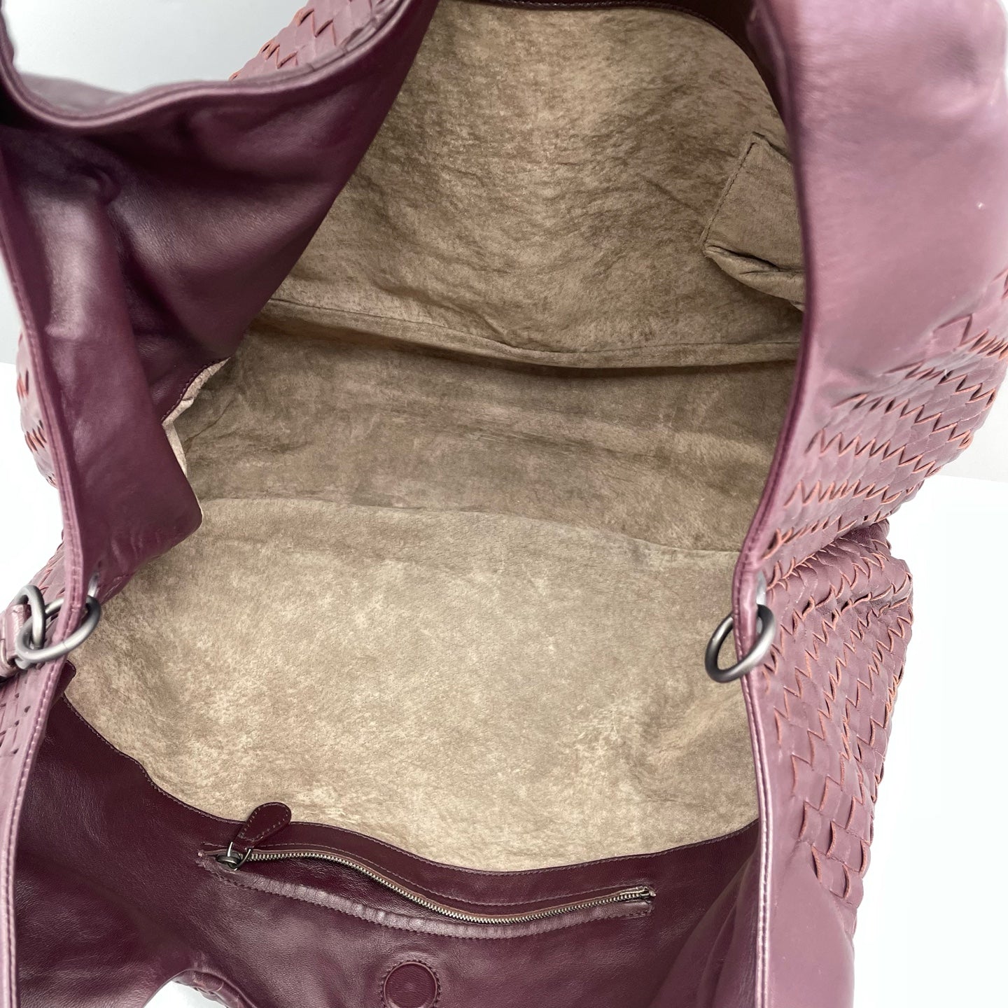 Bottega Veneta - Veneta Hobo Bag - Nappa leather - Burgundy - (Medium)