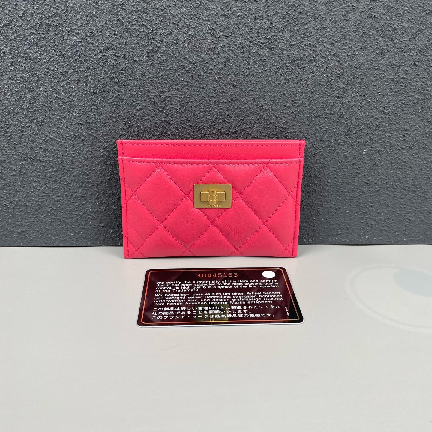 Chanel - 2.55 Series Card Holder - Lambskin leather - Pink with Gold-Tone Hardware - (small)