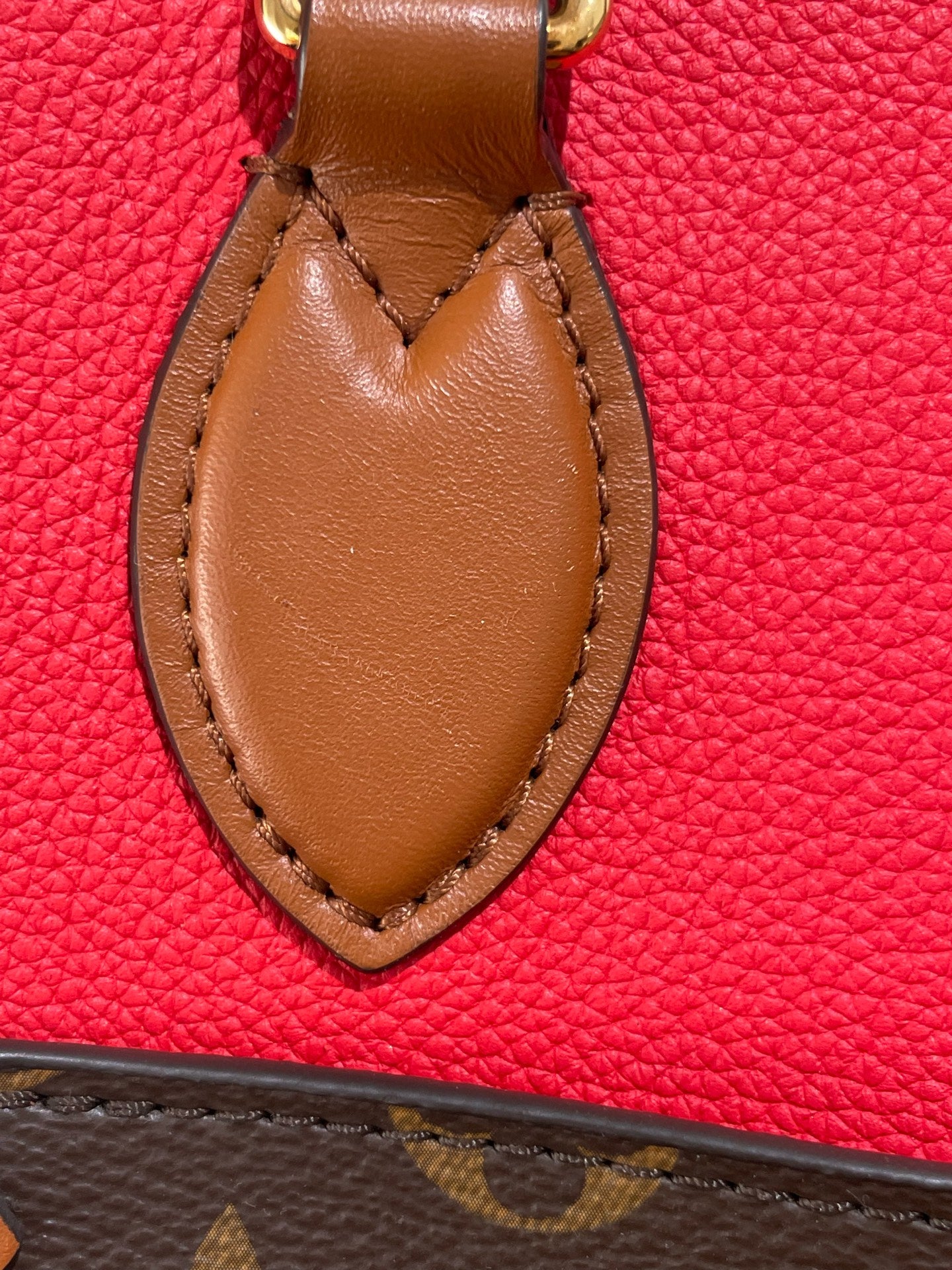 Louis Vuitton - Fold Tote - Monogram coated canvas and grained leather - Multicolour (Red, White, Brown) - (small)
