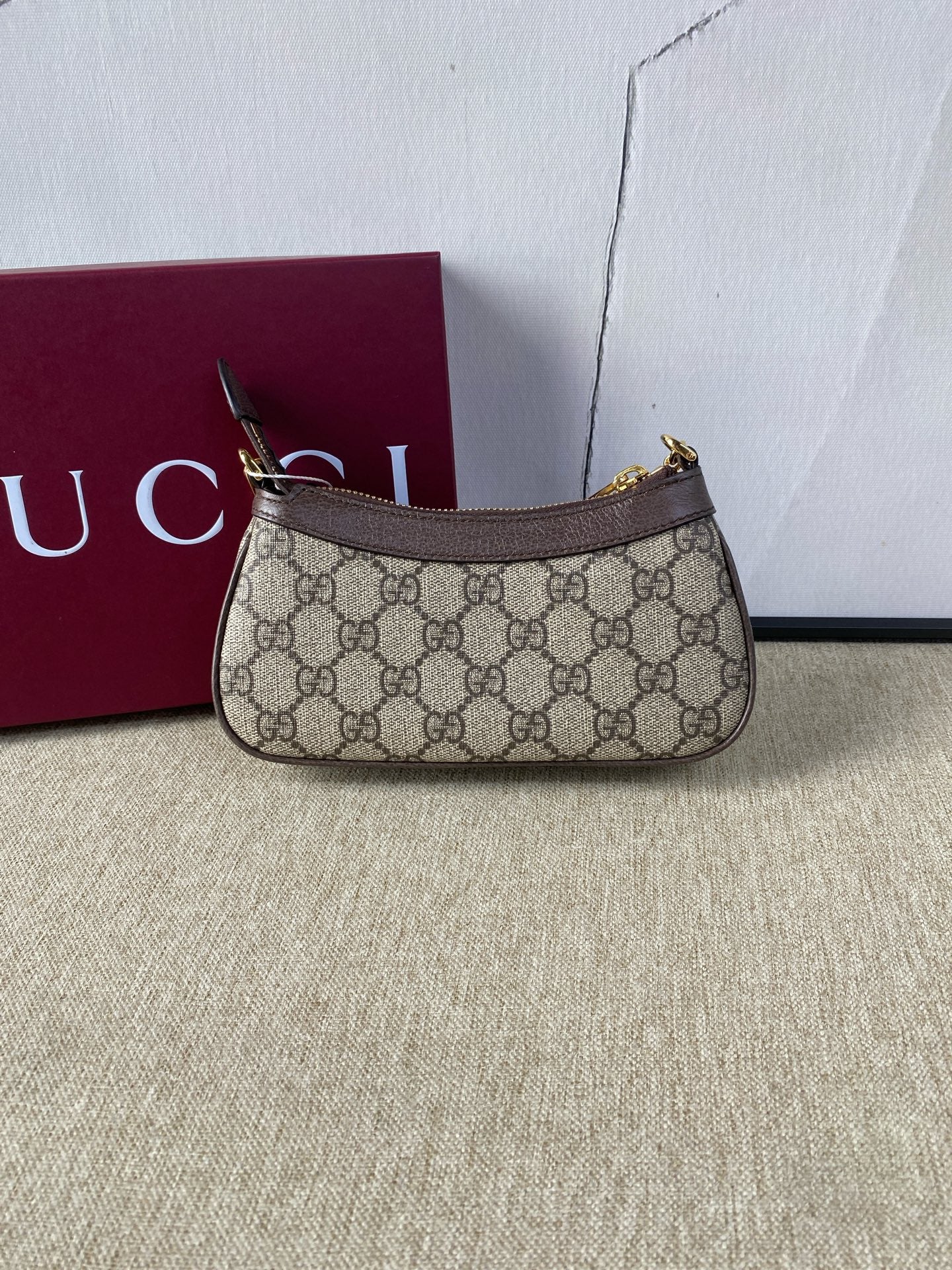 Gucci - Ophidia Mini Bag - GG Supreme canvas with leather trim - Brown - (mini)