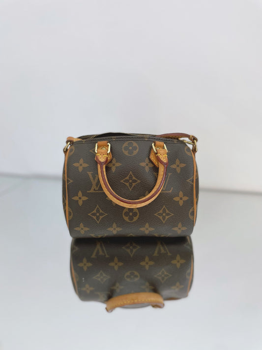 Louis Vuitton - Speedy Nano - Monogram coated canvas with natural cowhide leather trim - Brown - (mini)
