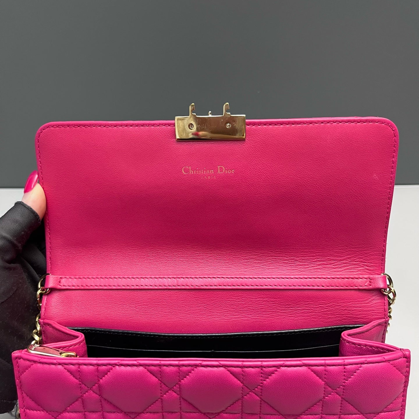 Dior - Diorama Chain Pouch - Lambskin leather - Pink - (mini)