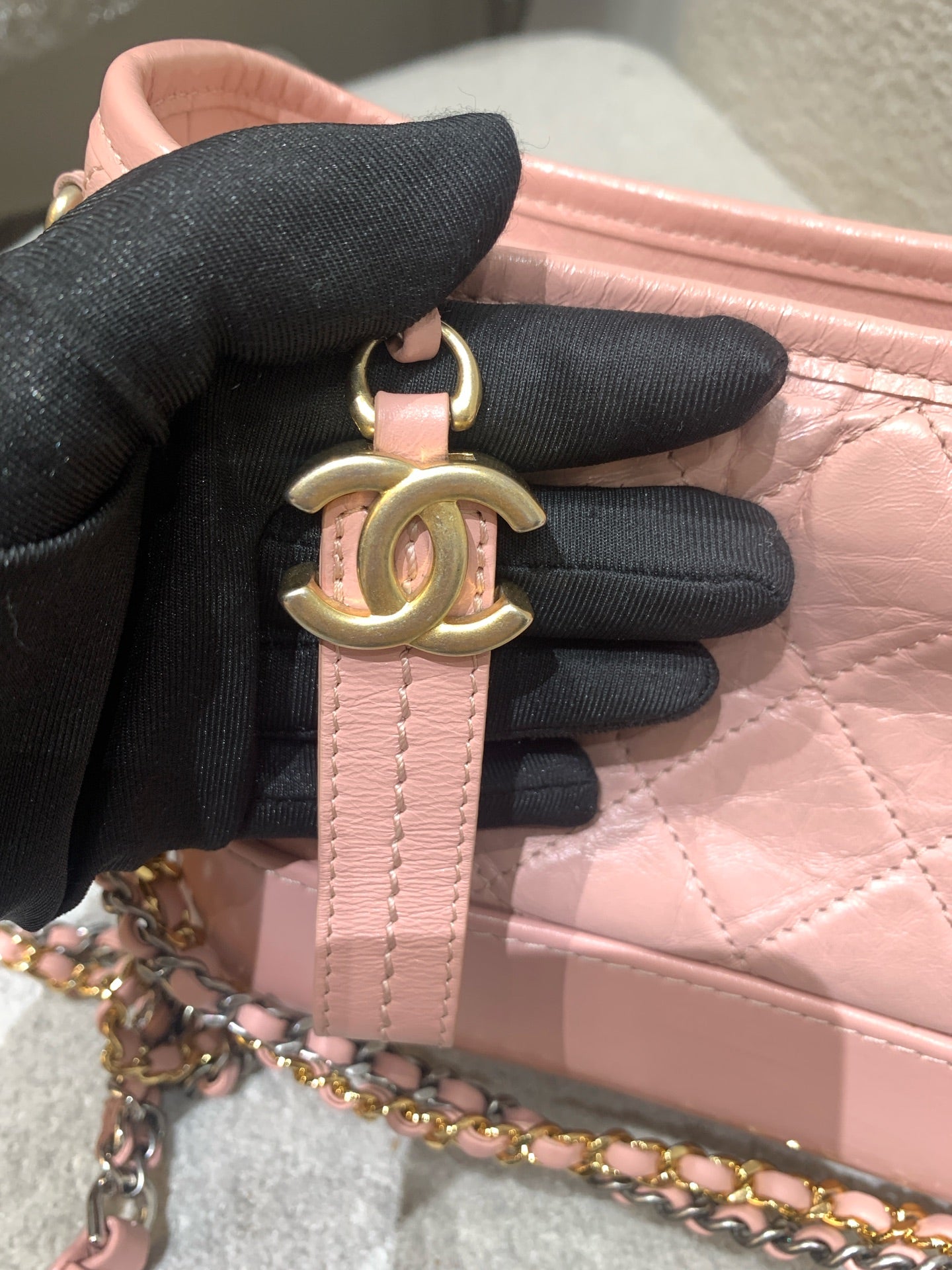 Chanel - Gabrielle Hobo Bag - Calfskin leather - Pink - (Small)