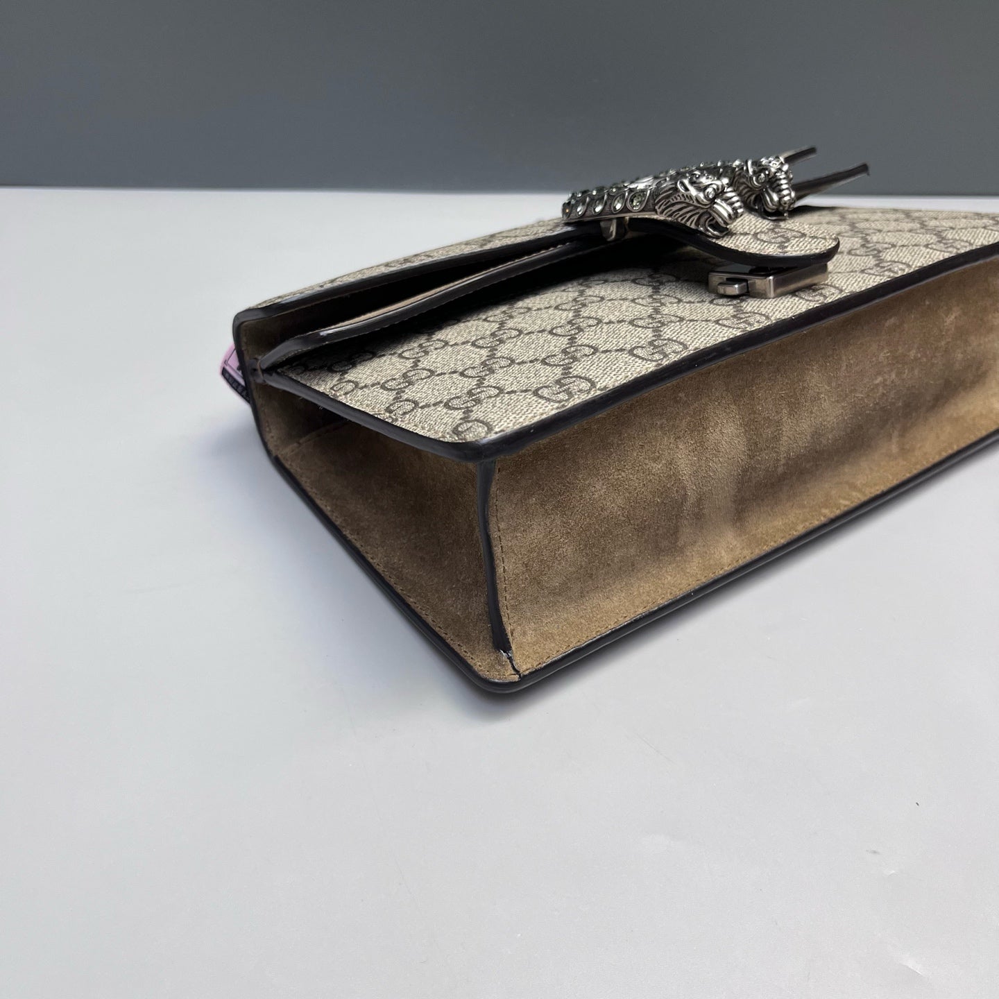 Gucci - Dionysus Shoulder Bag - GG Supreme coated canvas, suede, and leather trim - Beige - (medium)
