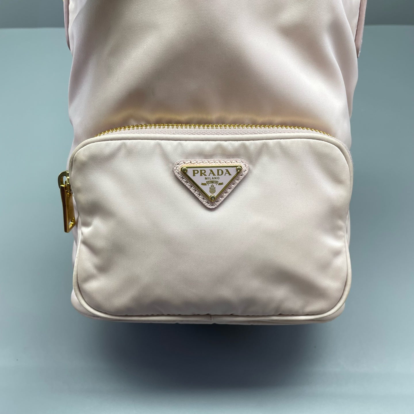 Prada - Nylon Bucket Bag - Nylon with Saffiano leather trim - Pink - (Medium)