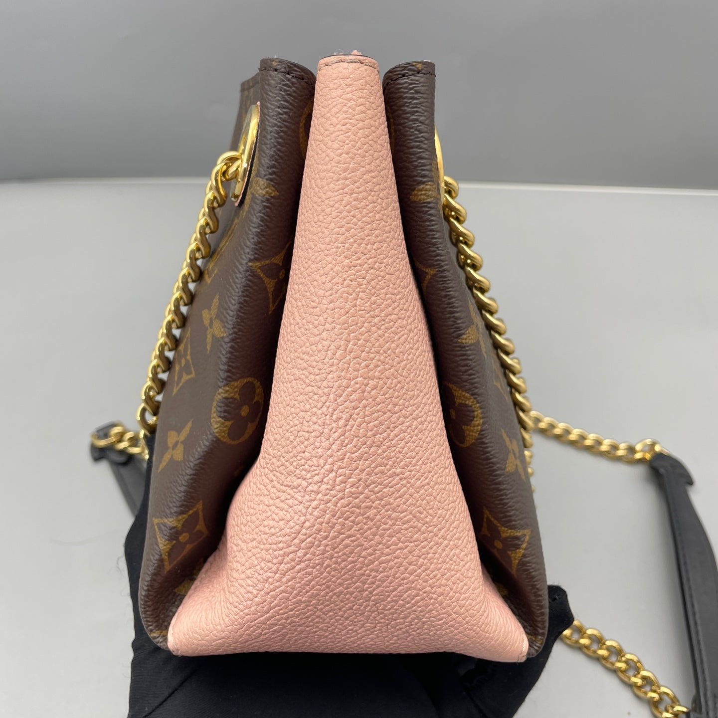 Louis Vuitton - Surene BB Chain Bag - Monogram coated canvas and grained leather - Brown and Pink - (mini)
